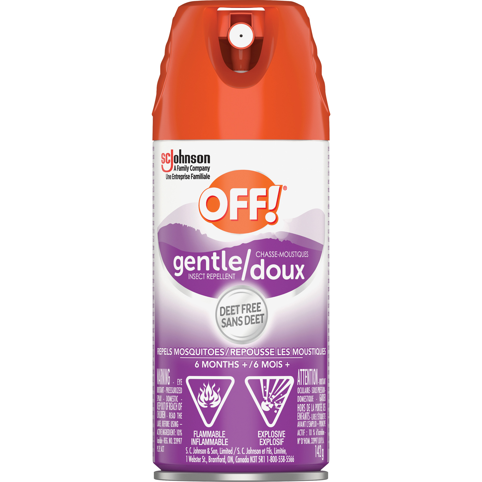 Répulsif à insectes doux Off!MD, Sans DEET, Aérosol, 142 g