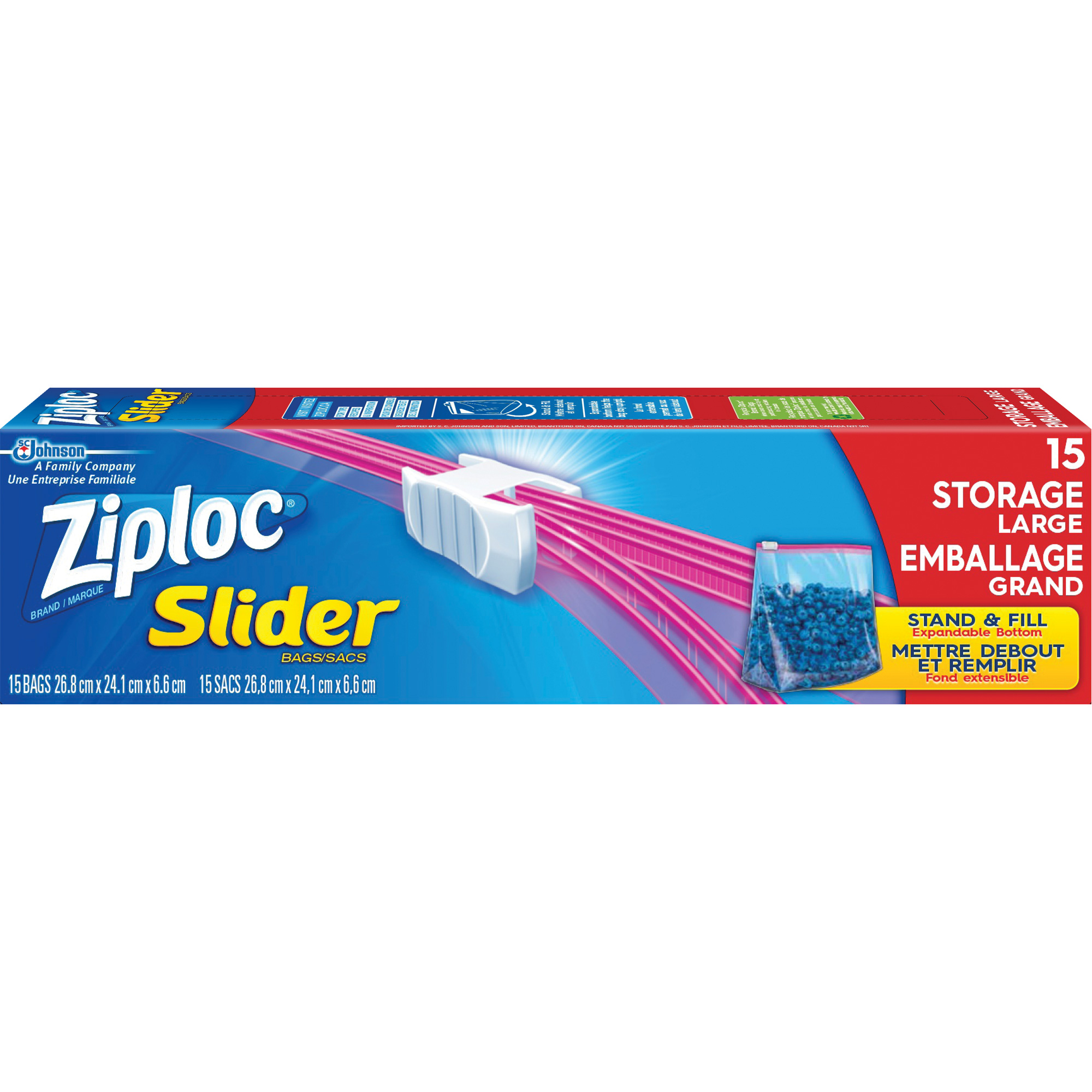Sacs d'emballage à glissière ZiplocMD