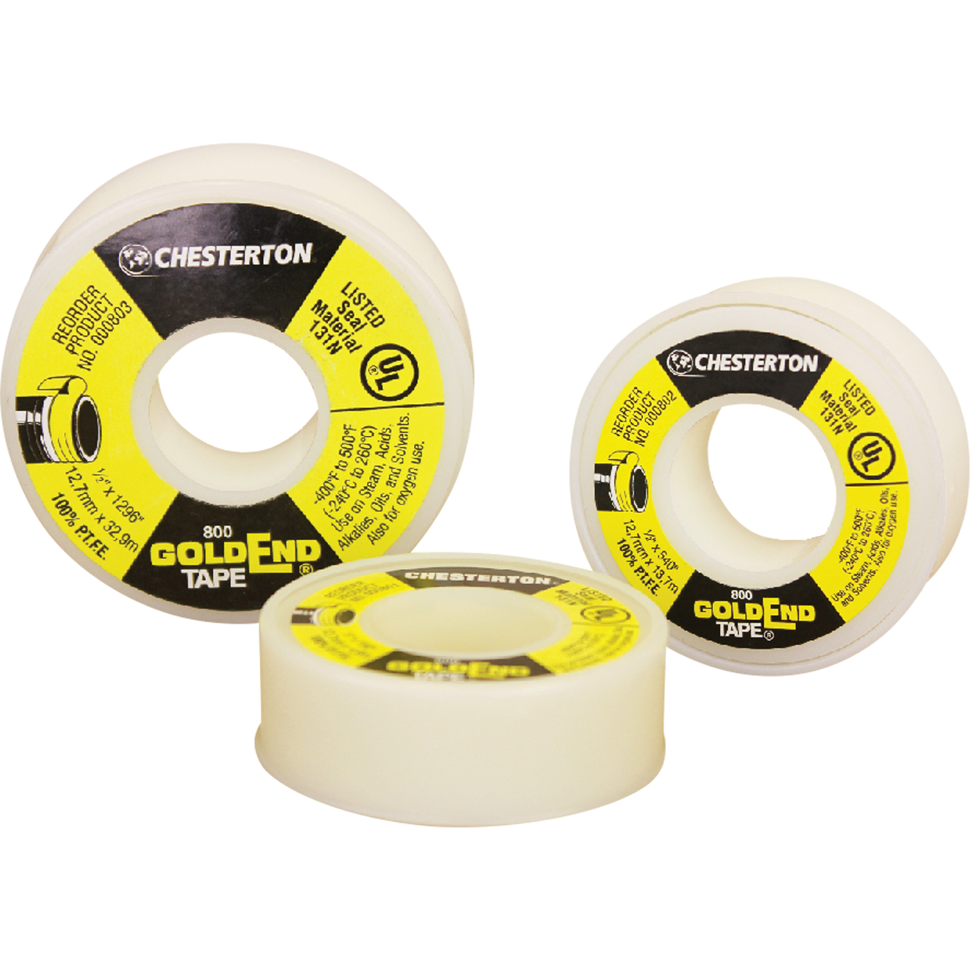 Scellant en PTFE GoldEnd, Ruban, 1/2" x 540", -240° C - 260° C/-400° F - 500° F