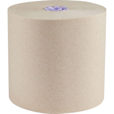 Essuie-mains bruns en fibres recyclées à 100 % à enroulement serré Essential, 1 pli, Standard, 700' lo