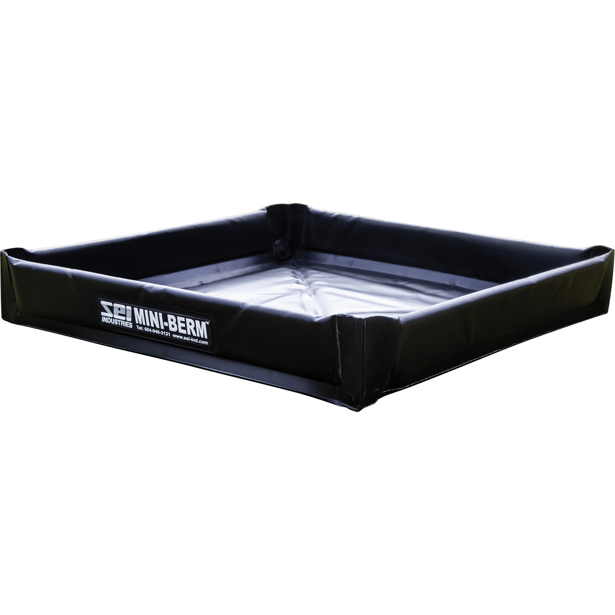 Berme de confinement robuste Mini Berm avec Chem-Shield de 30 oz, Capacité 20 gal. US, 3' la x 3' lo x 4" h