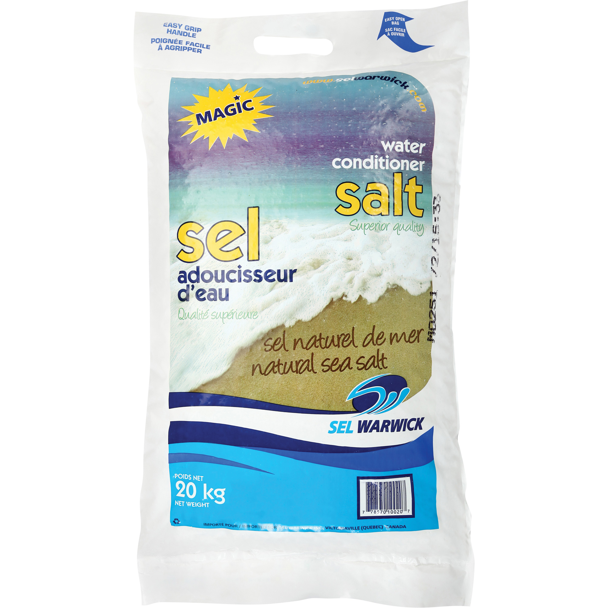 Sel adoucisseur d'eau Magic, 44,1 lb (20 kg), Sac