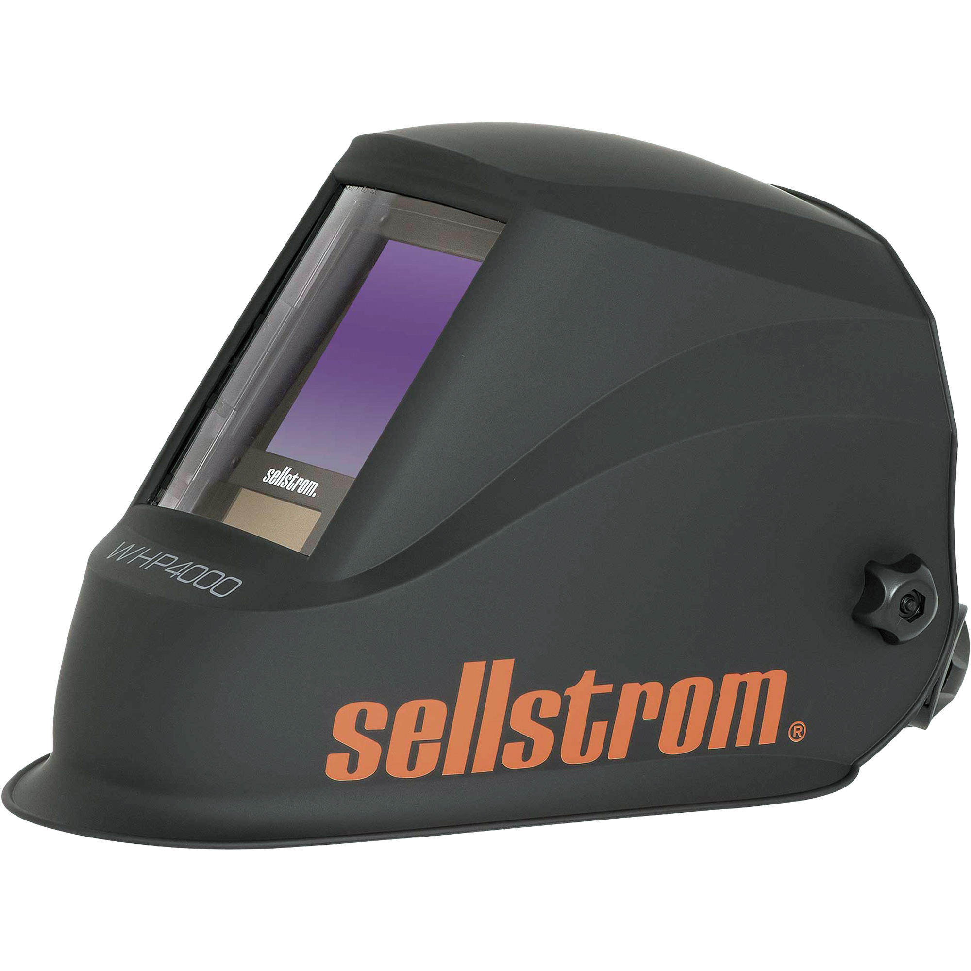 WHP4000 Casque de soudage ADF de la série Premium avec technologie de lentilles bleues extra larges, 3,94" lo x 3,28" la Champ de vision, Noir/Orange