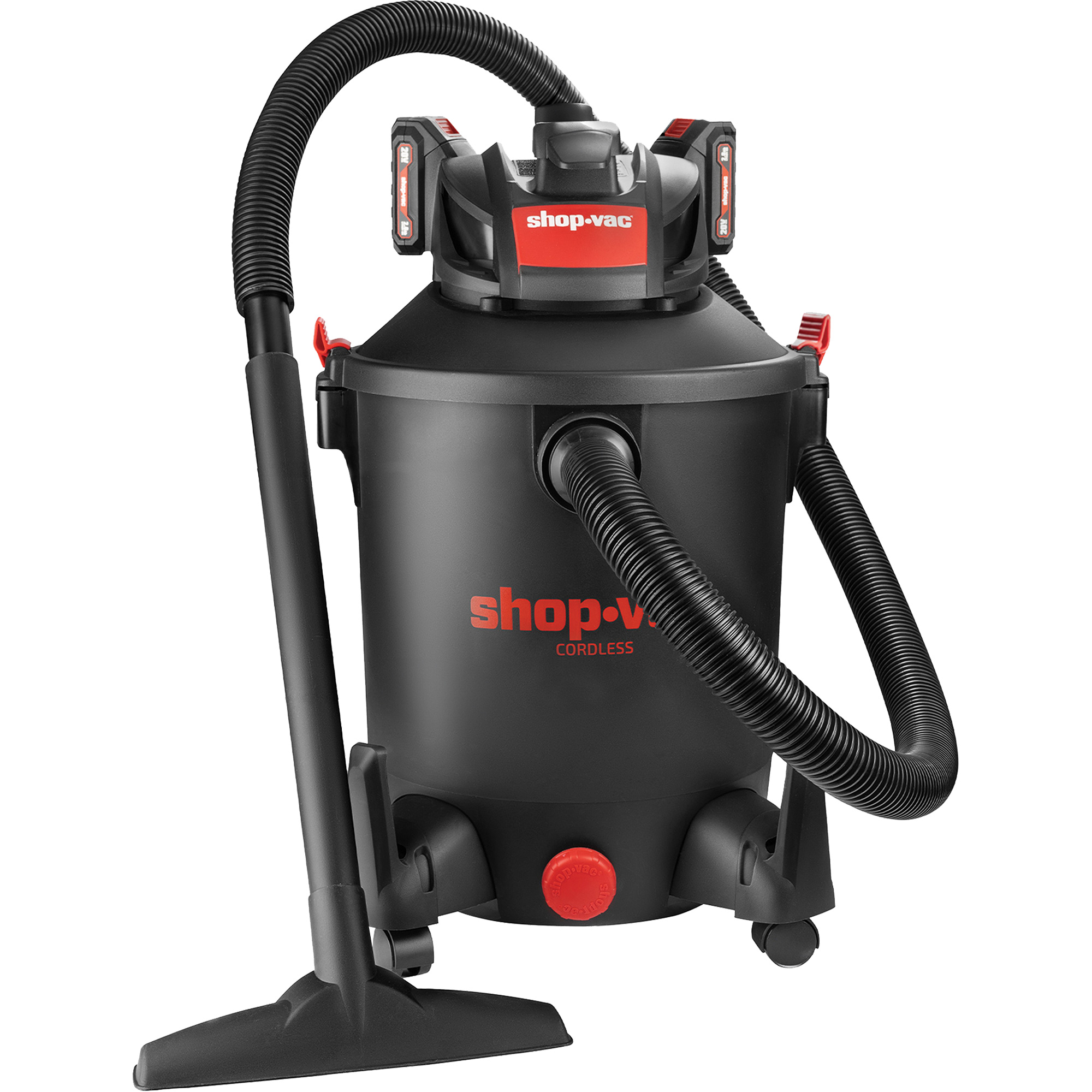 Aspirateur humide/sec sans fil rechargeable, 20 V, Capacité 10 gal.