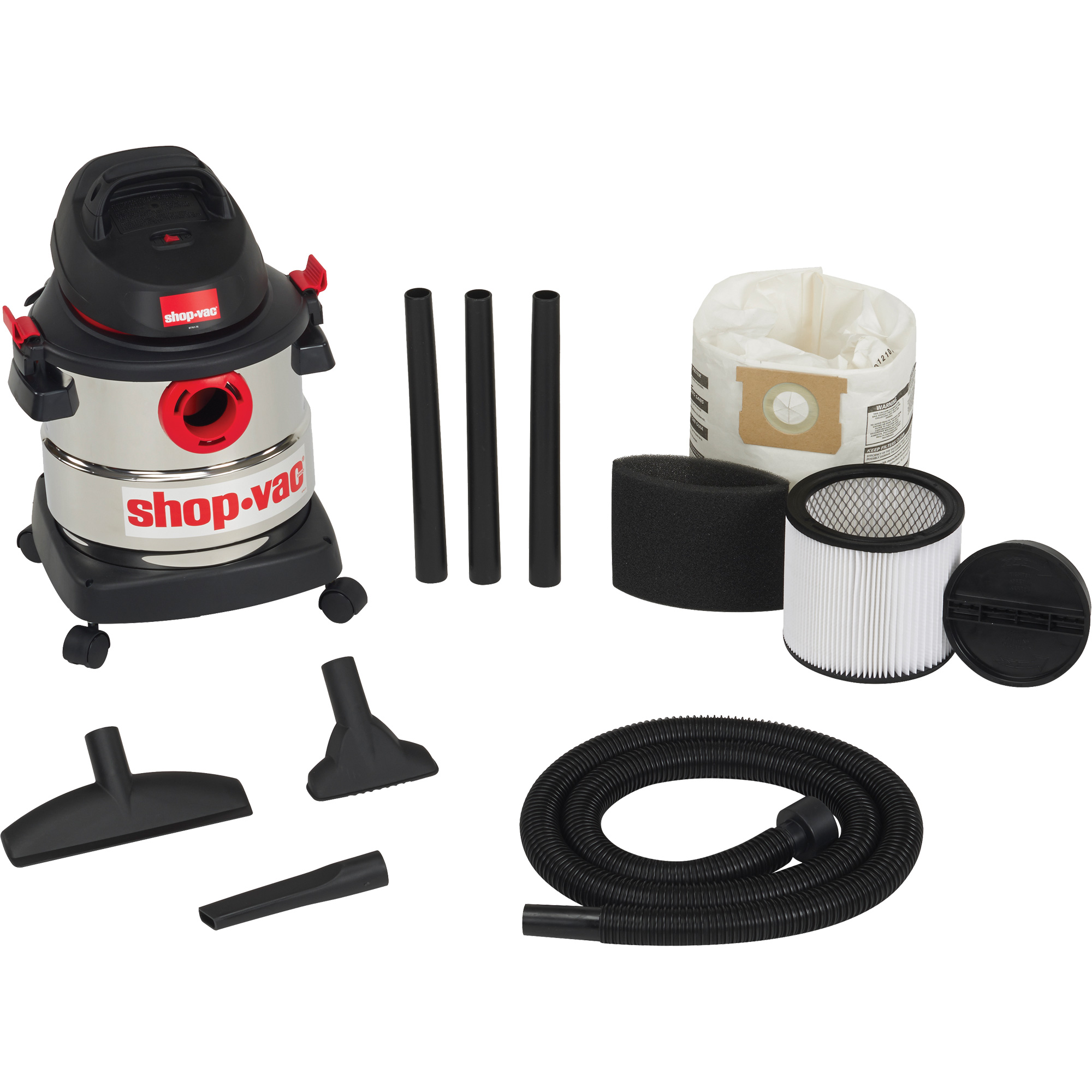 Aspirateur pour atelier, Secs-humides, 4,5 CV, 5 gal. US (18,9 litres)