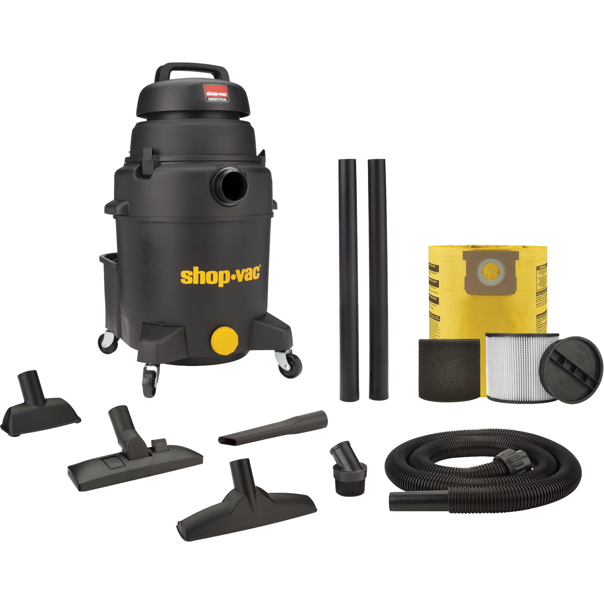 Aspirateur pour atelier, Secs-humides, 6 CV, 10 gal. US (37,9 litres)