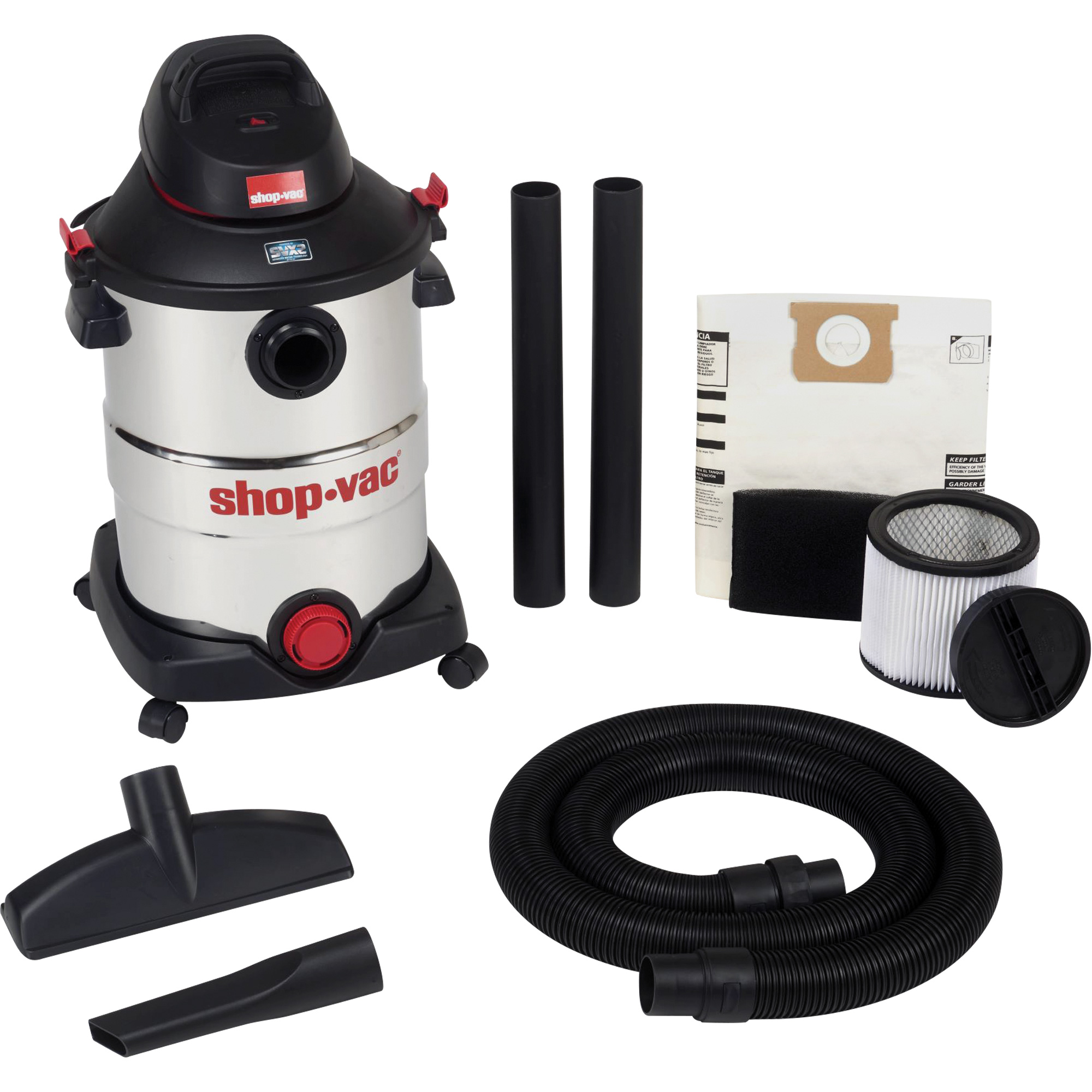 Aspirateur pour atelier SVX2, Secs-humides, 5,5 CV, 12 gal. US (45,4 litres)
