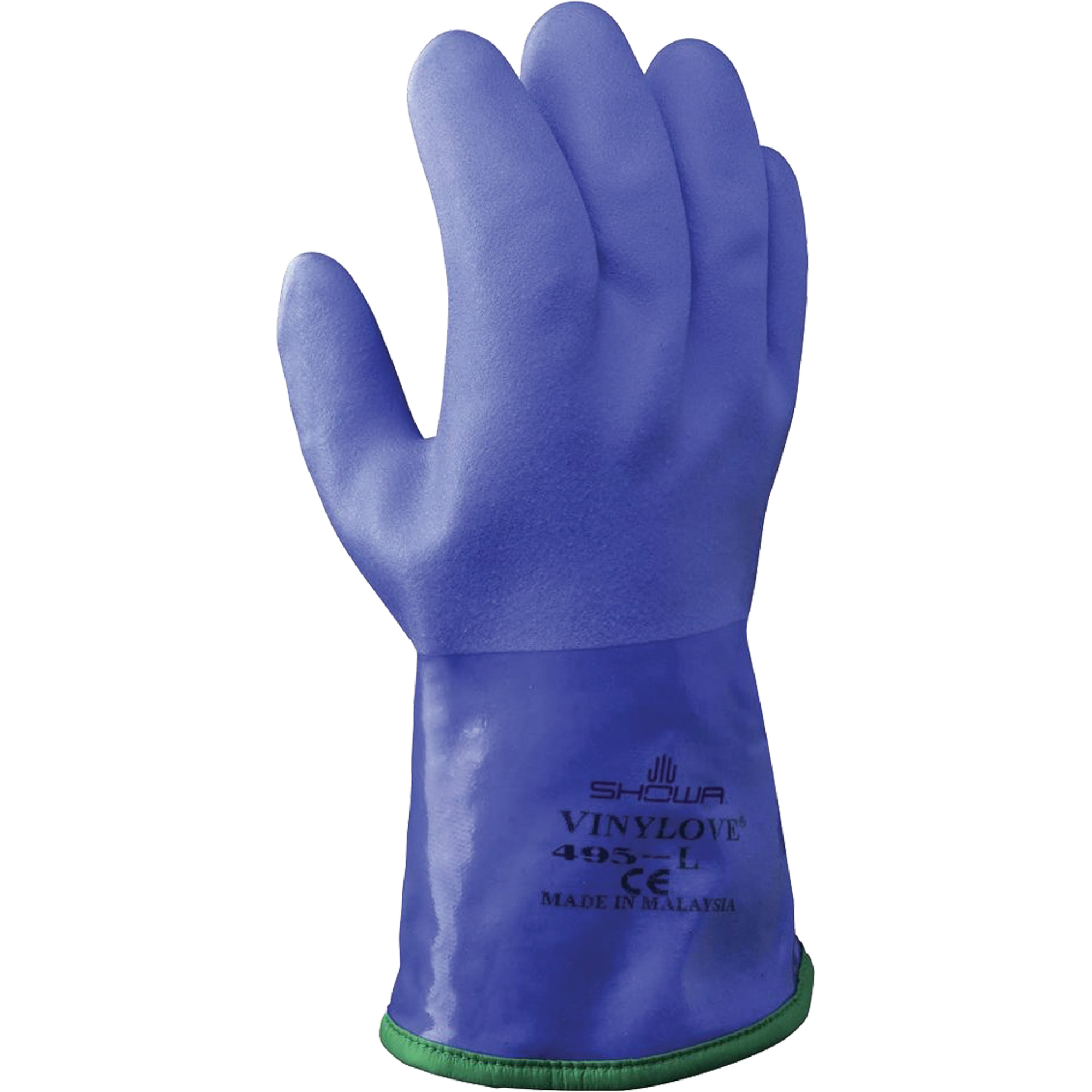 Gant isolé complètement enduit Atlas 495, Taille T-Grand/10, 11,8" lo, PVC, Doublure en Acrylique/Coton, Gant de calibre hiver