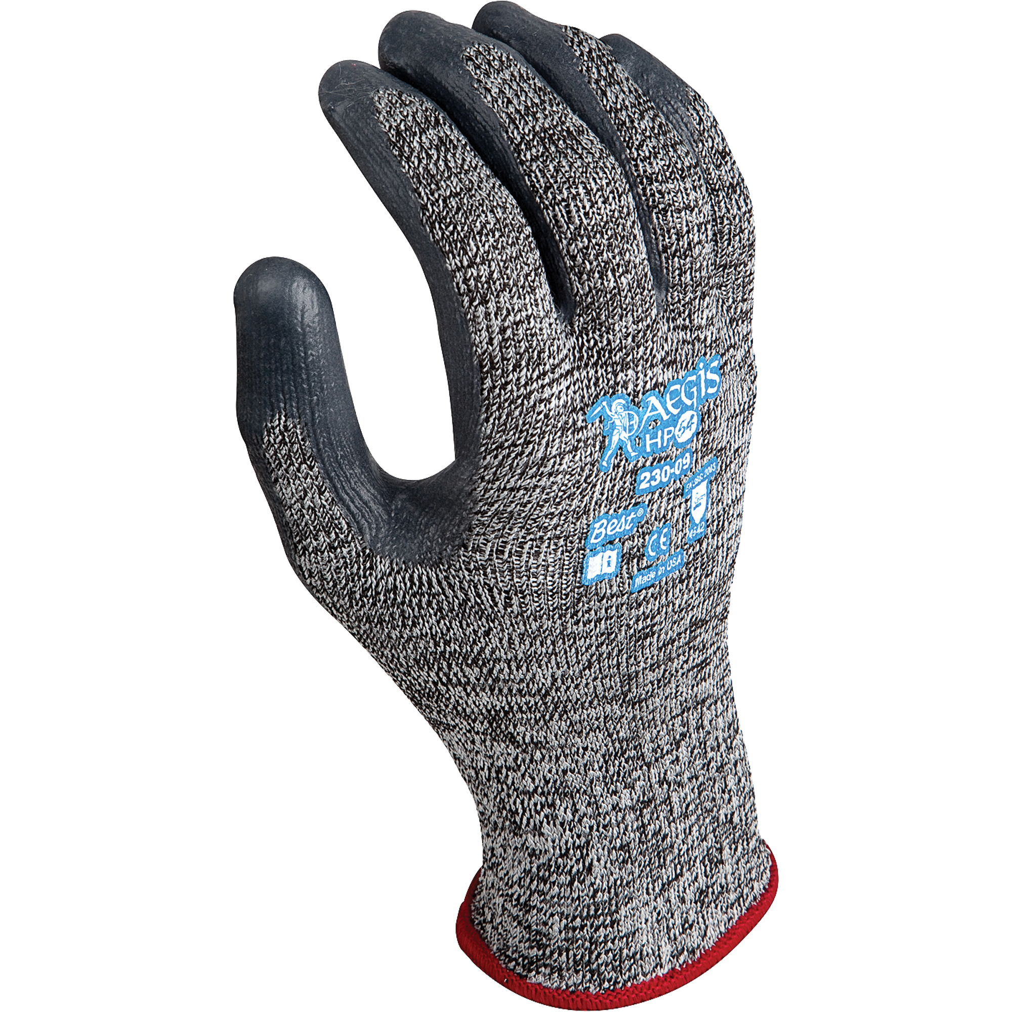 Gants 230 Aegis HP54MC, Taille T-Grand/10, Calibre 10, Revêtement Mousse de nitrile, Enveloppe en Nylon/PEHP, ANSI/ISEA 105 niveau 5