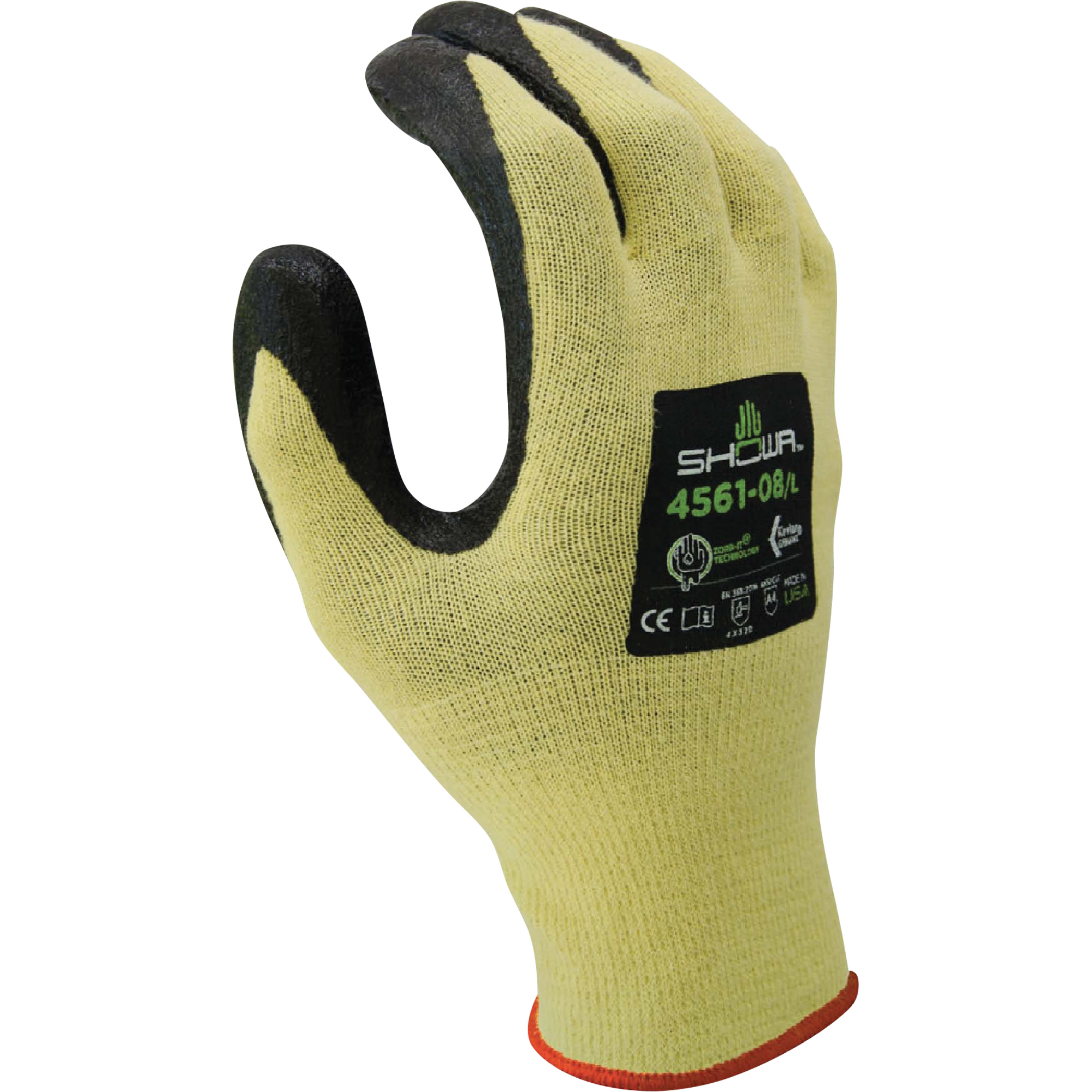 Gants 4561, Taille 2T-Grand/10, Calibre 15, Revêtement Mousse de nitrile, Enveloppe en KevlarMD, ASTM ANSI niveau A4