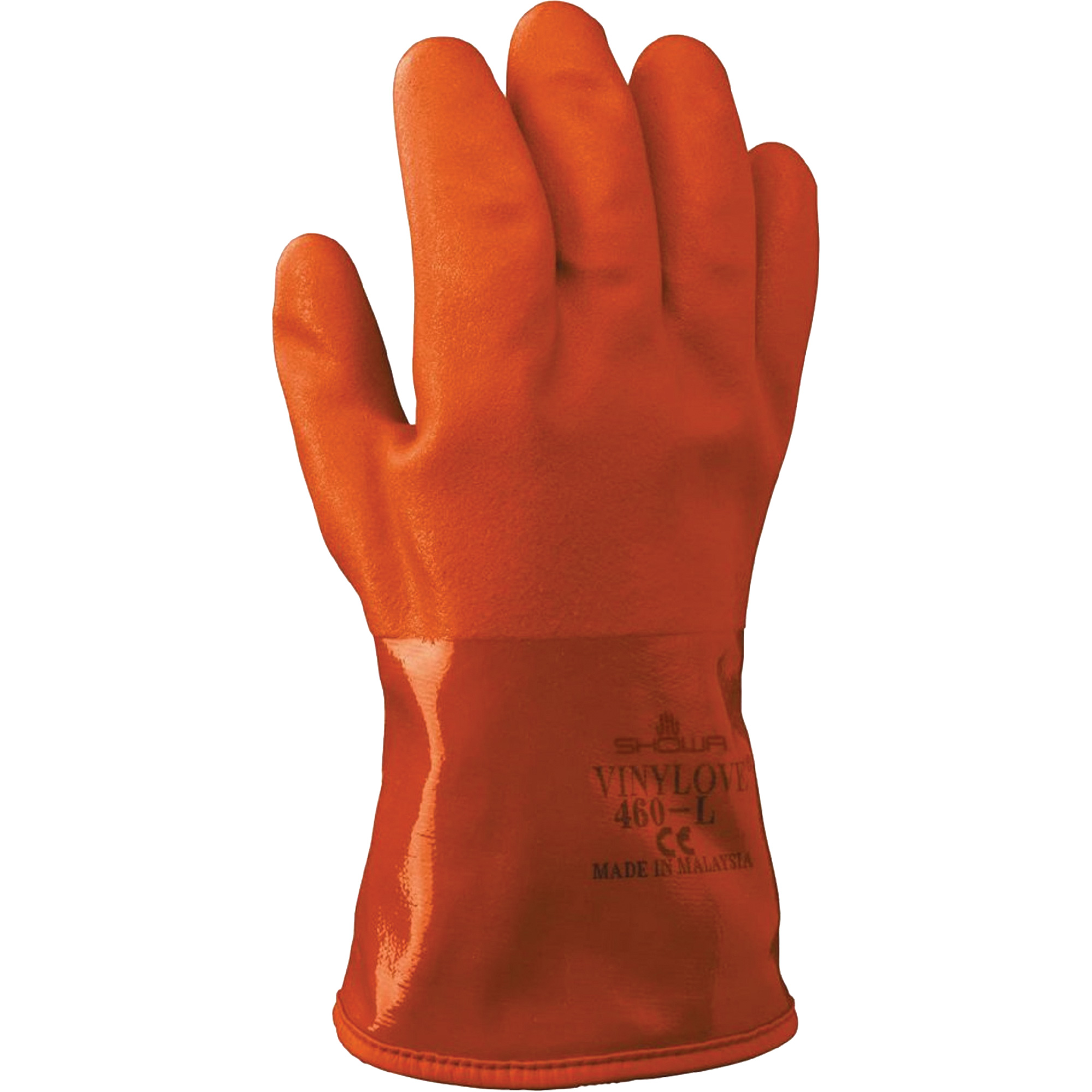 Gants à double enduit Atlas 460, Taille T-Grand/10, 12" lo, PVC, Doublure en Acrylique/Coton, 130-mil