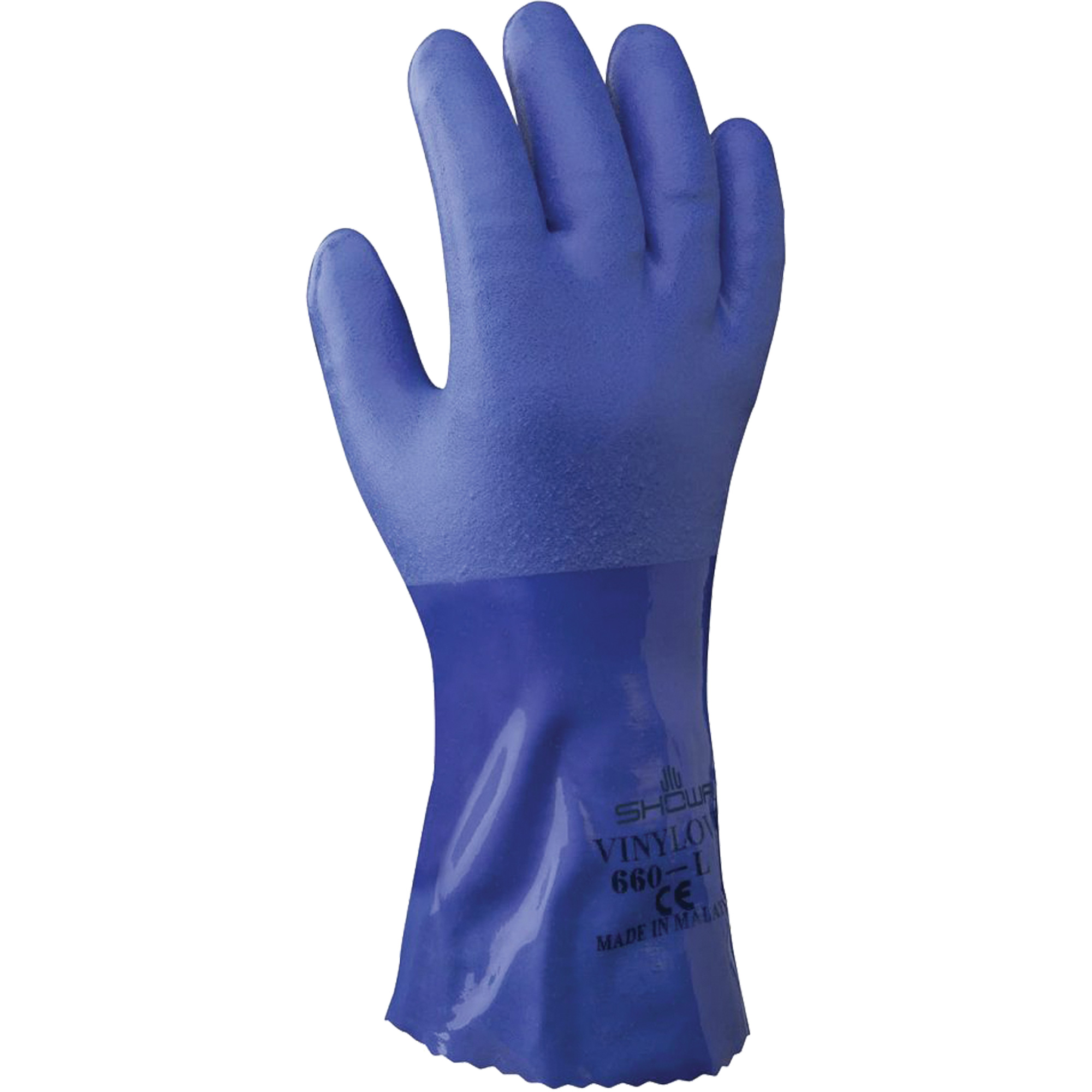 Gants à triple enduit pour gros travaux Atlas 660, Taille T-Grand/10, 12" lo, PVC, Doublure en Coton, 71-mil