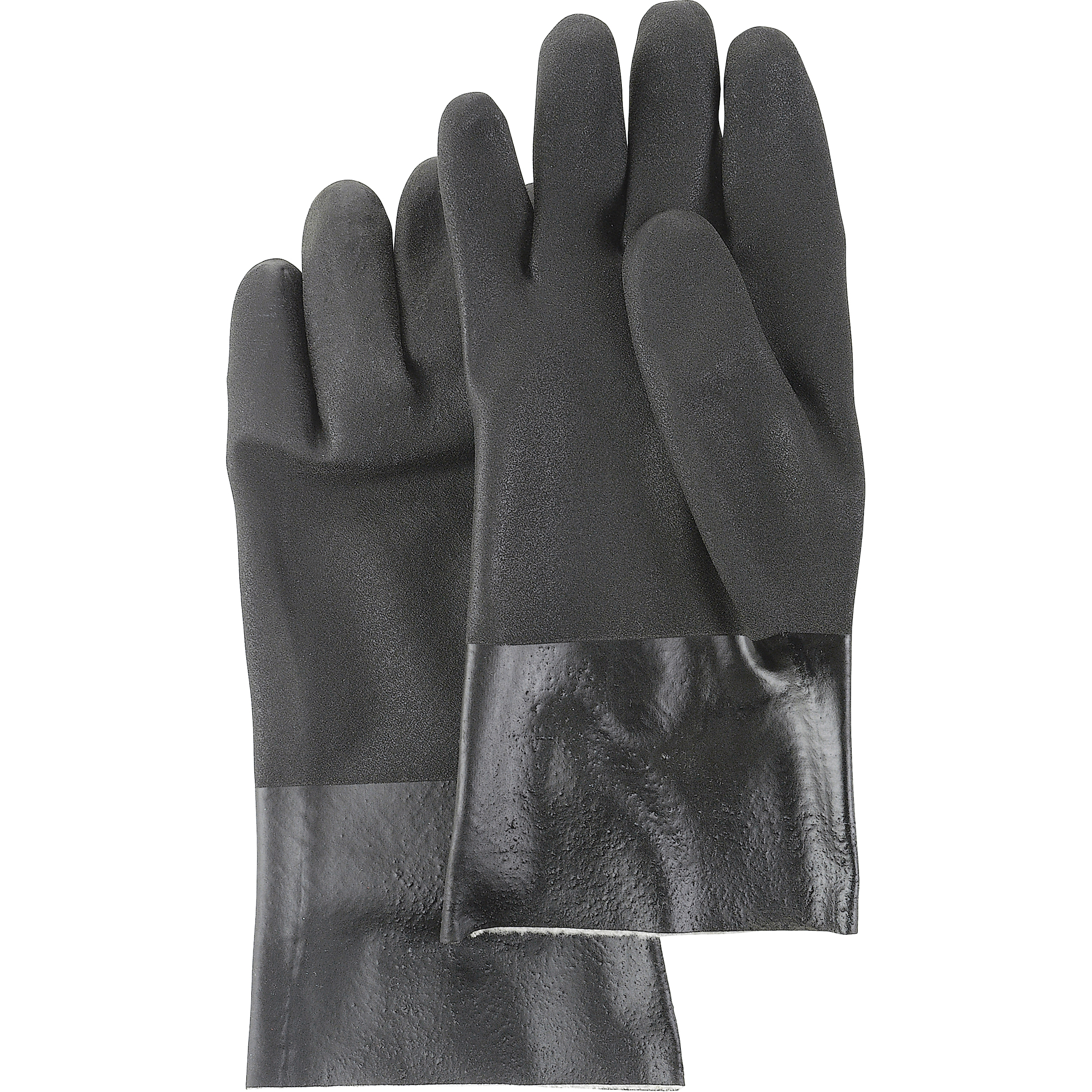 Gants Black KnightMD, Taille Grand/10, 12" lo, PVC, Doublure en Jersey, 59 mils