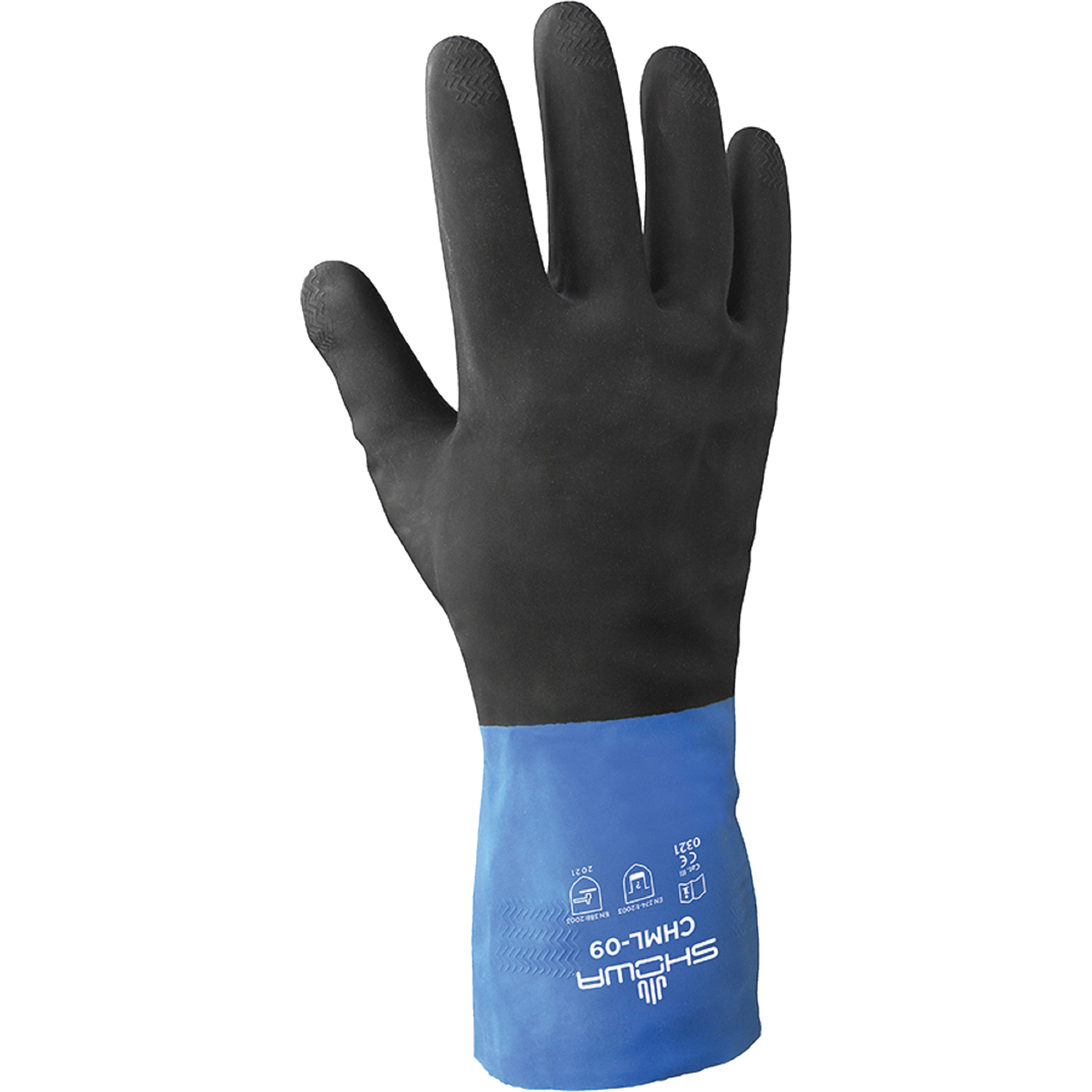 Gants Chem MasterMD, Taille Petit/7, 13" lo, Néoprène/Latex de caoutchouc, Doublure en Ouatée, 26 mils
