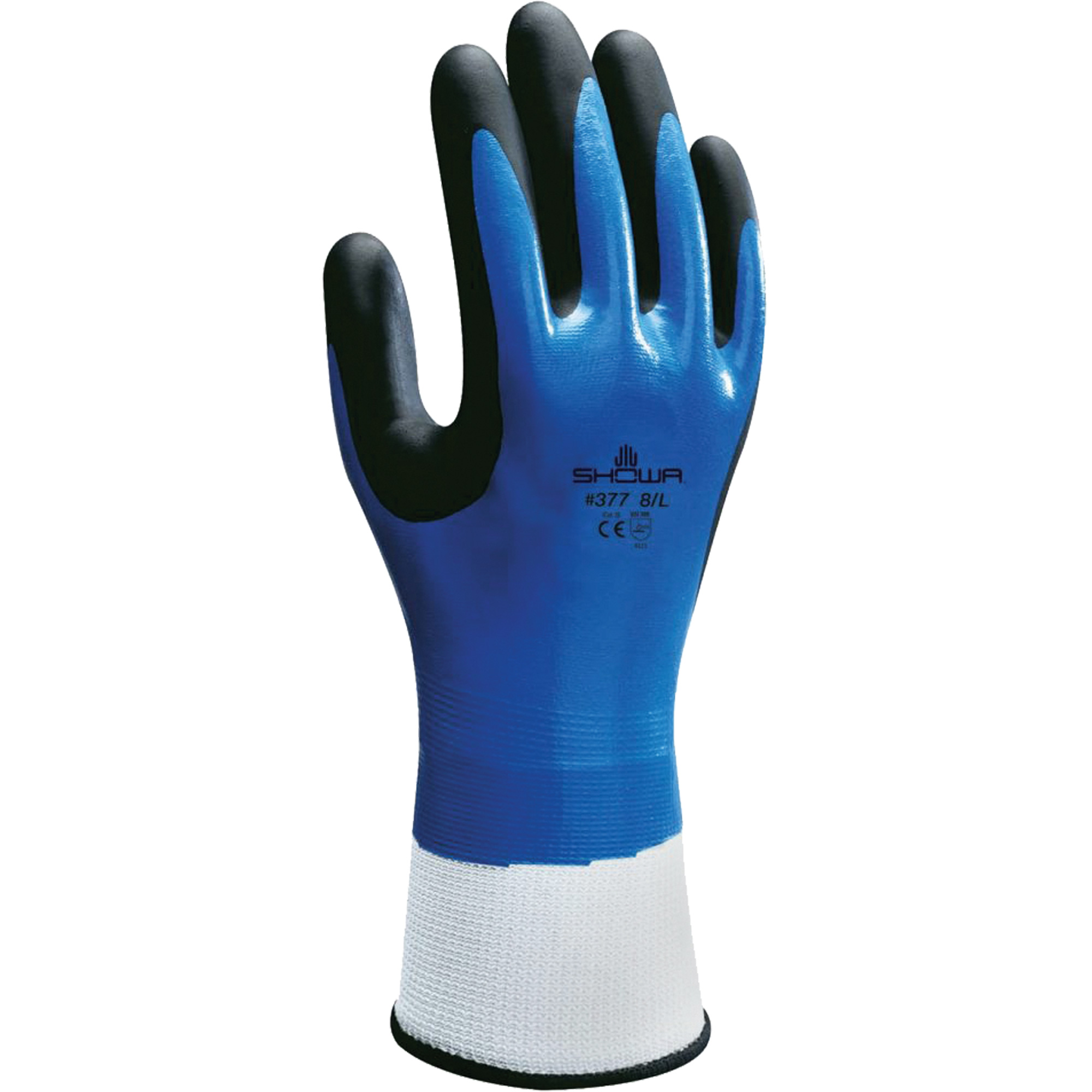 Gants enduits antichocs 377-IP, 10/2T-Grand, Paume en Synthétique, Poignet Élastique/Poignet en tricot