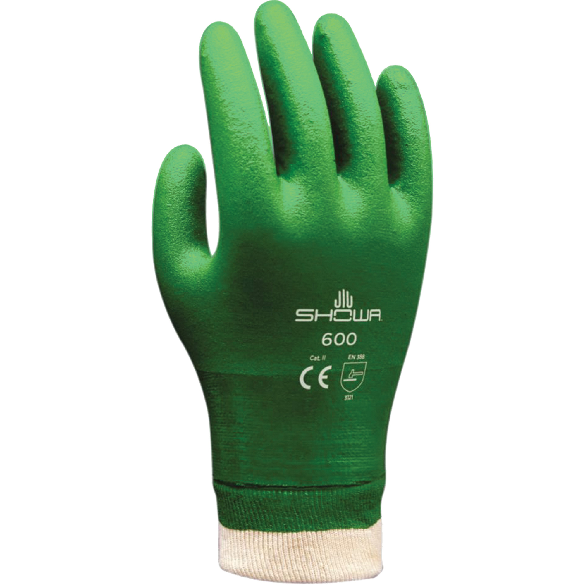 Gants enduits Atlas 600, Taille T-Grand/10, 9" lo, PVC, Doublure en Coton, 53-mil
