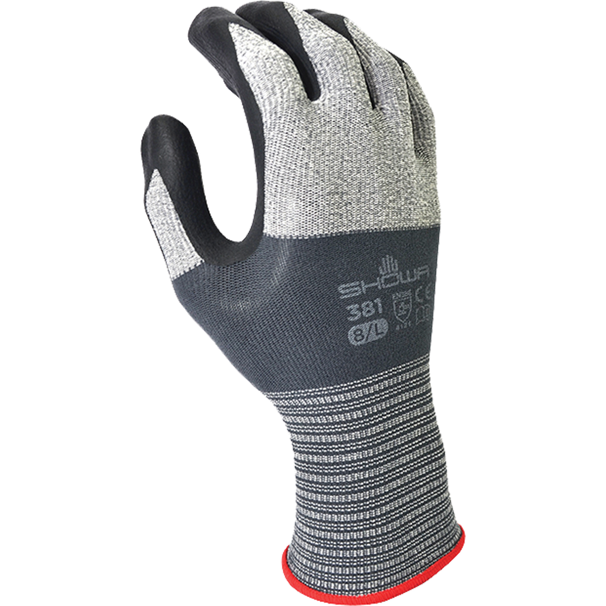 Gants enduits de série 381, 6/Petit, Rêvetement Mousse de nitrile, Calibre 13, Enveloppe en Polyester