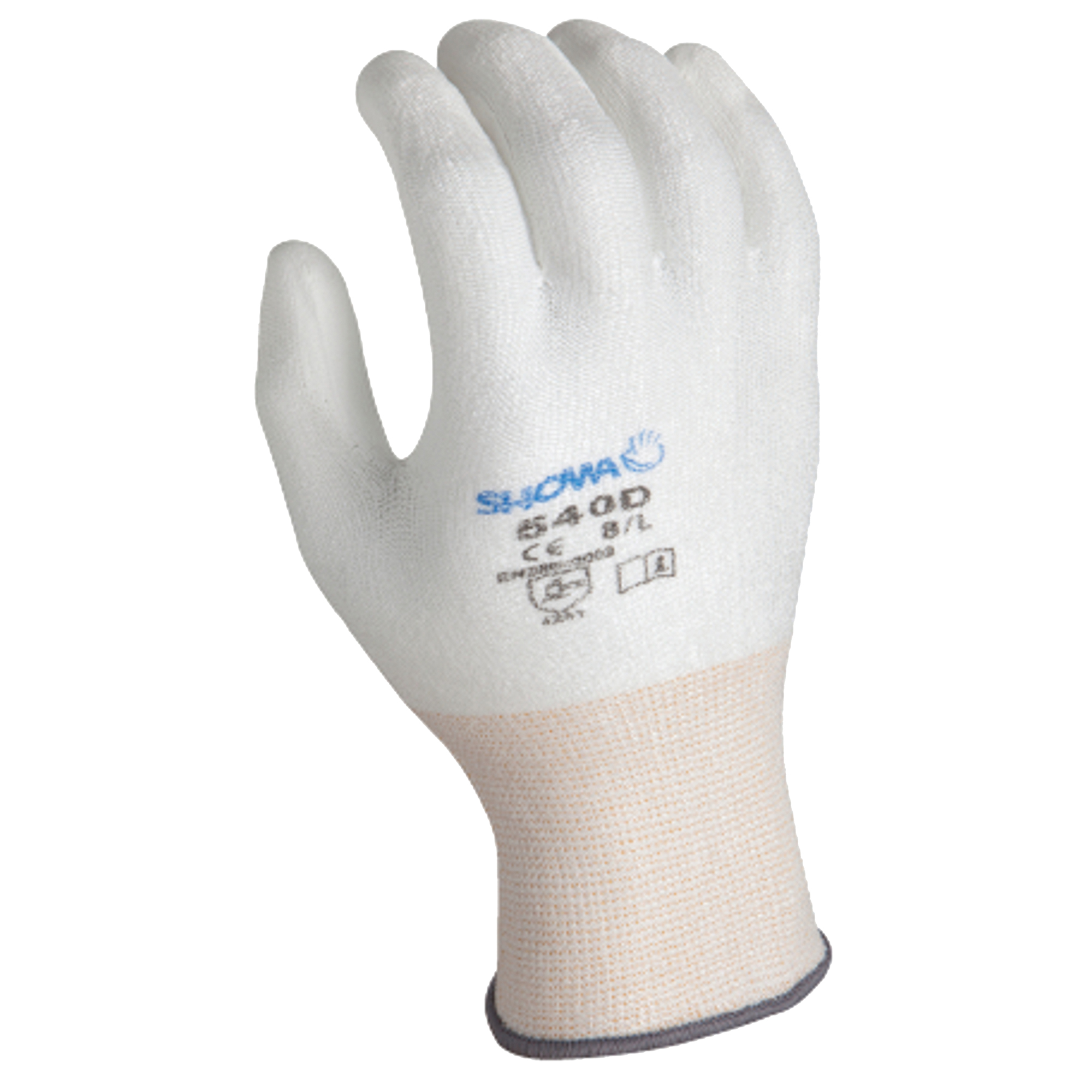 Gants enduits, Taille Grand/8, Calibre 13, Revêtement Polyuréthane, Enveloppe en PEHP, ASTM ANSI niveau A2/EN 388 niveau 2