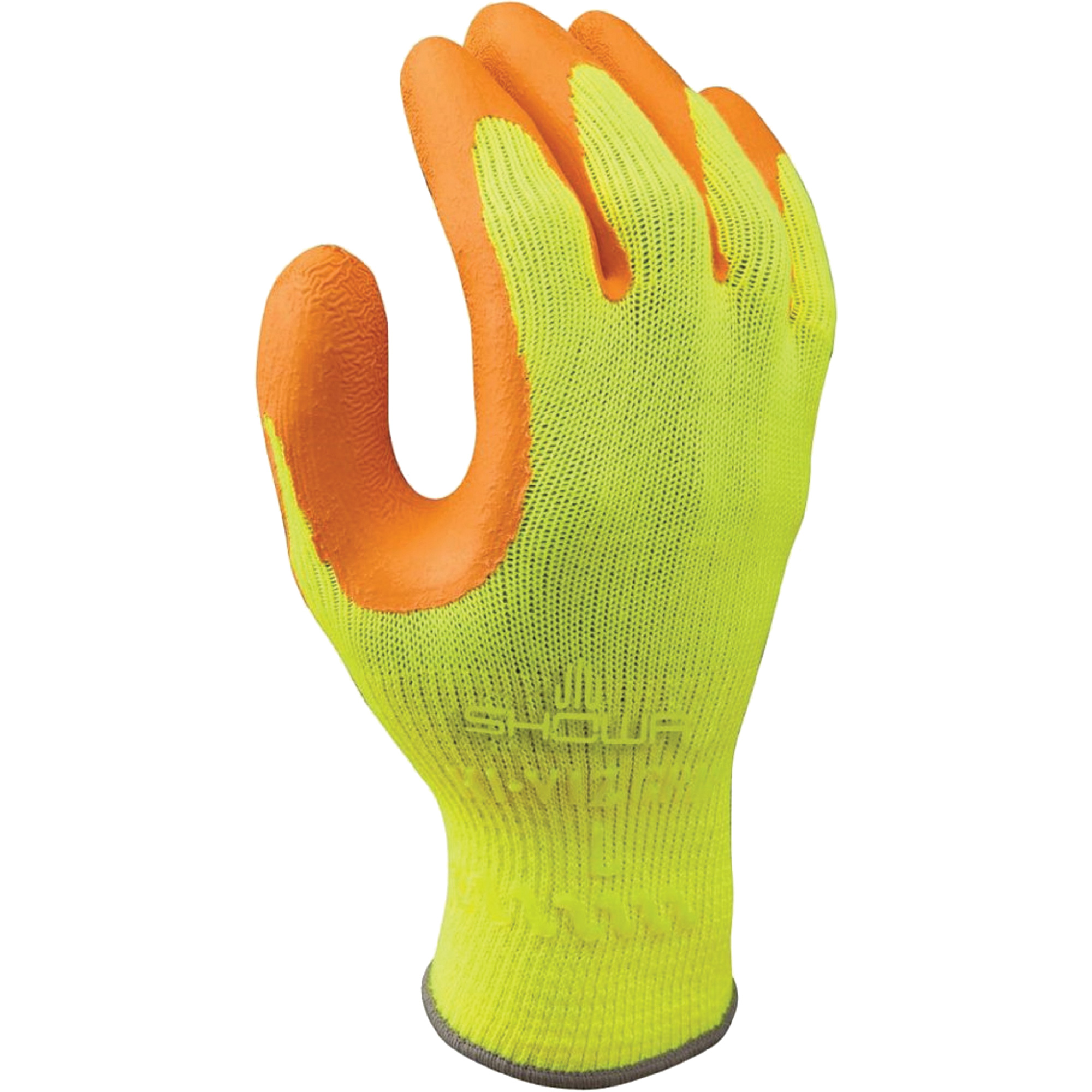 Gants fluorescents haute visibilité 317, T-Grand, Rêvetement Latex de caoutchouc, Enveloppe en Polyester