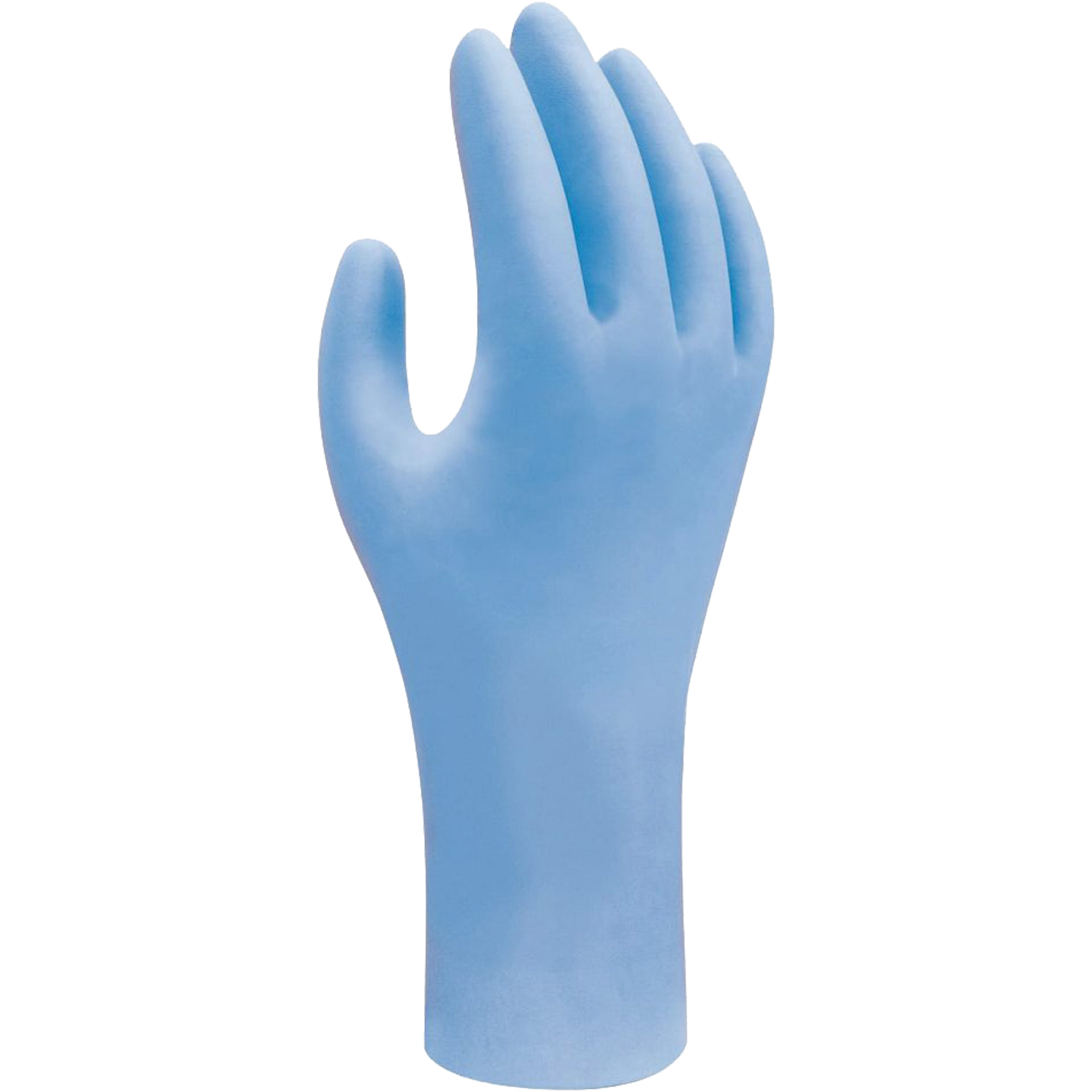 Gants jetables biodégradable, Grand, Nitrile, 2,5 mils, Sans poudre, Bleu