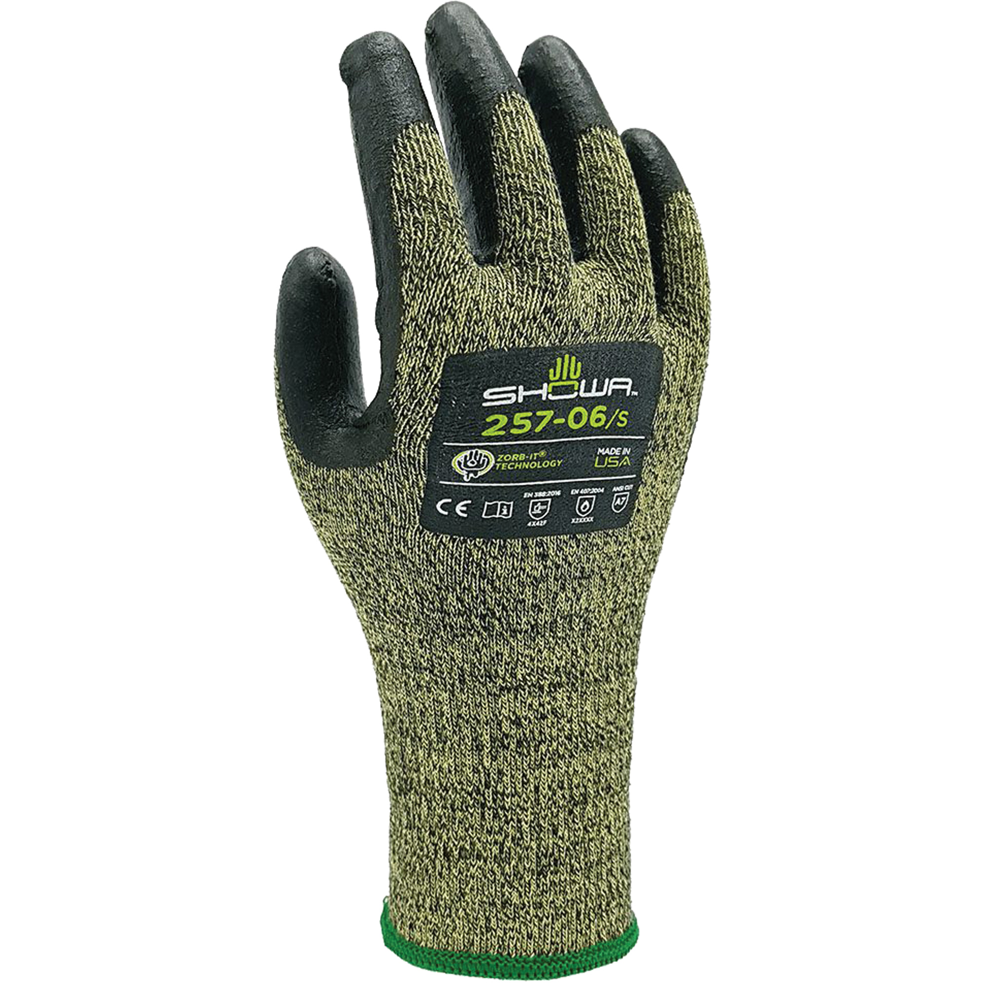 Gants résistants aux coupures 257, Taille Grand/8, Calibre 13, Revêtement Mousse de nitrile, Enveloppe en Acier inoxydable, ANSI/ISEA 105 niveau 7/EN 388 niveau F