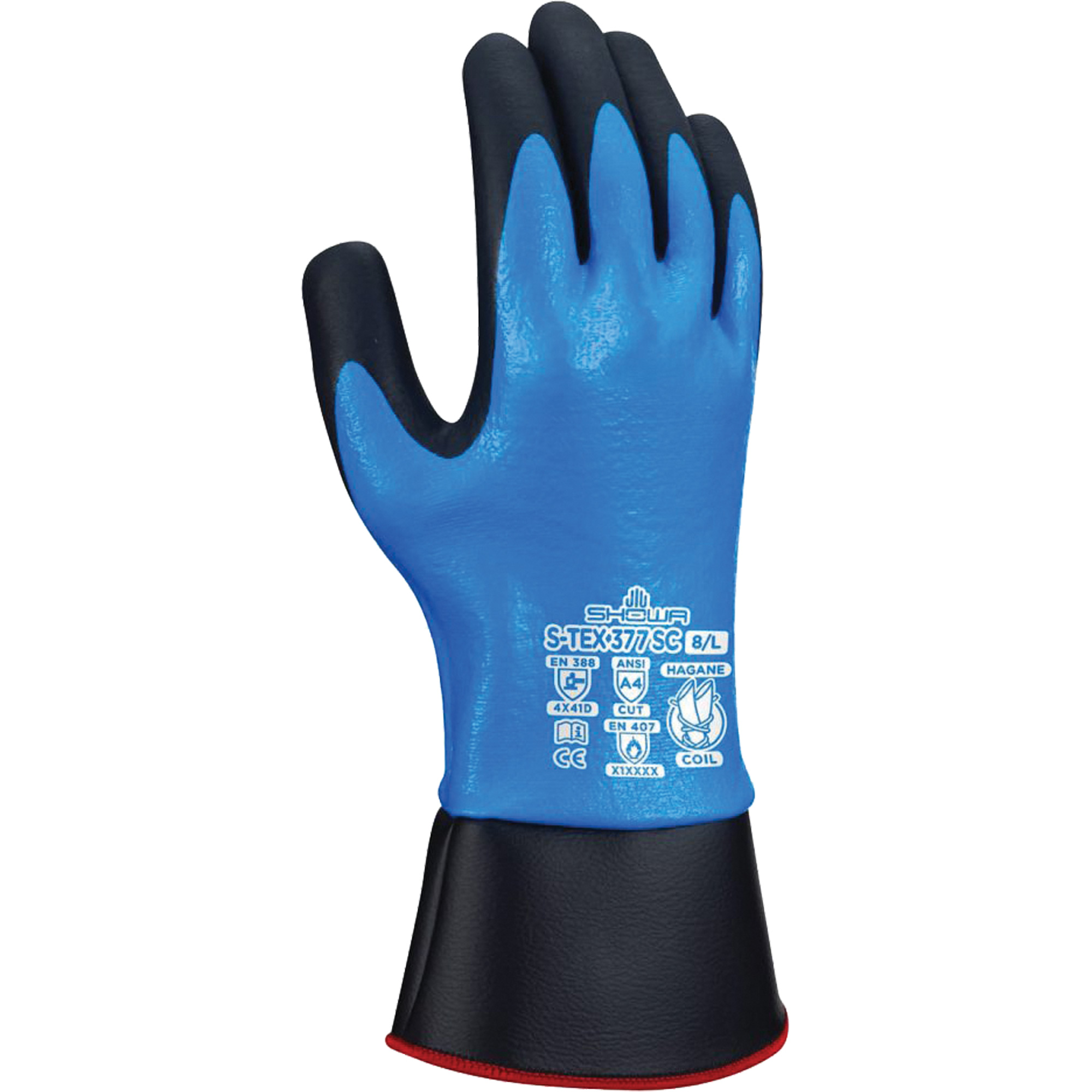 Gants résistants aux coupures S-Tex 377SC, Taille T-Grand/9, Calibre 13, Revêtement Nitrile/Mousse de nitrile, Enveloppe en Hagane CoilMD, ASTM ANSI niveau A4/EN 388 niveau D