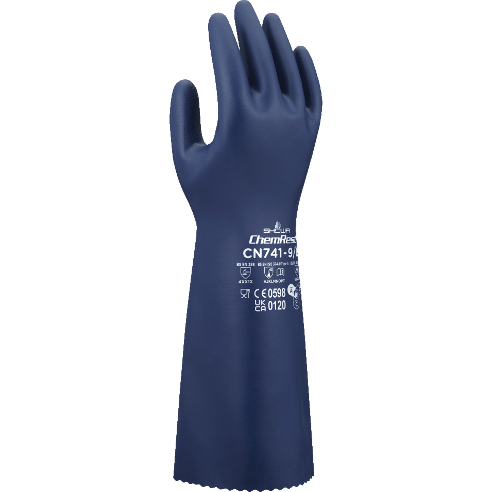 Gants résistants aux produits chimiques CN741, Taille 2T-Grand/11, 15" lo, Nitrile, 15 mils
