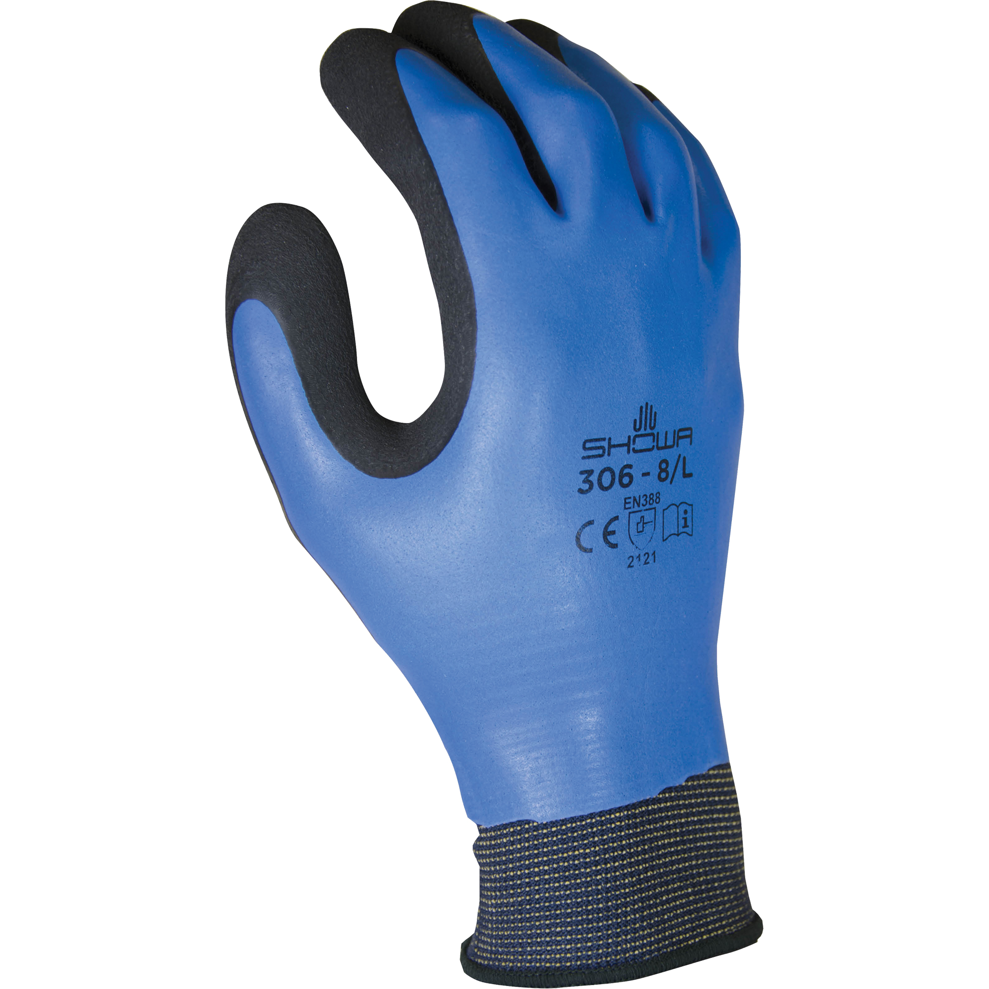Gants ShowaMD 306, 9/T-Grand, Rêvetement Latex de caoutchouc, Calibre 13, Enveloppe en Nylon
