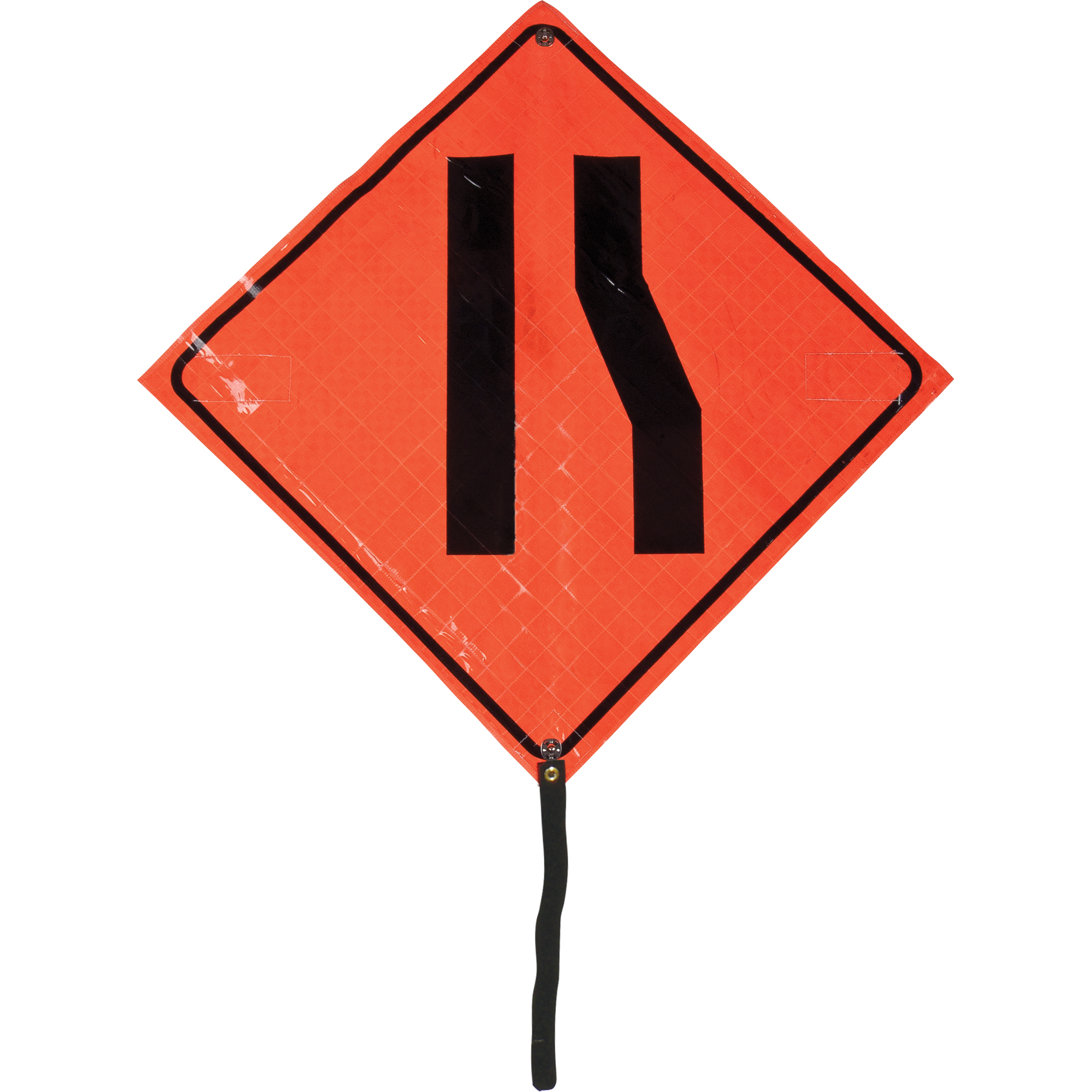 Enseigne enroulable chaussée étroite, 24" x 24", Vinyle, Pictogramme