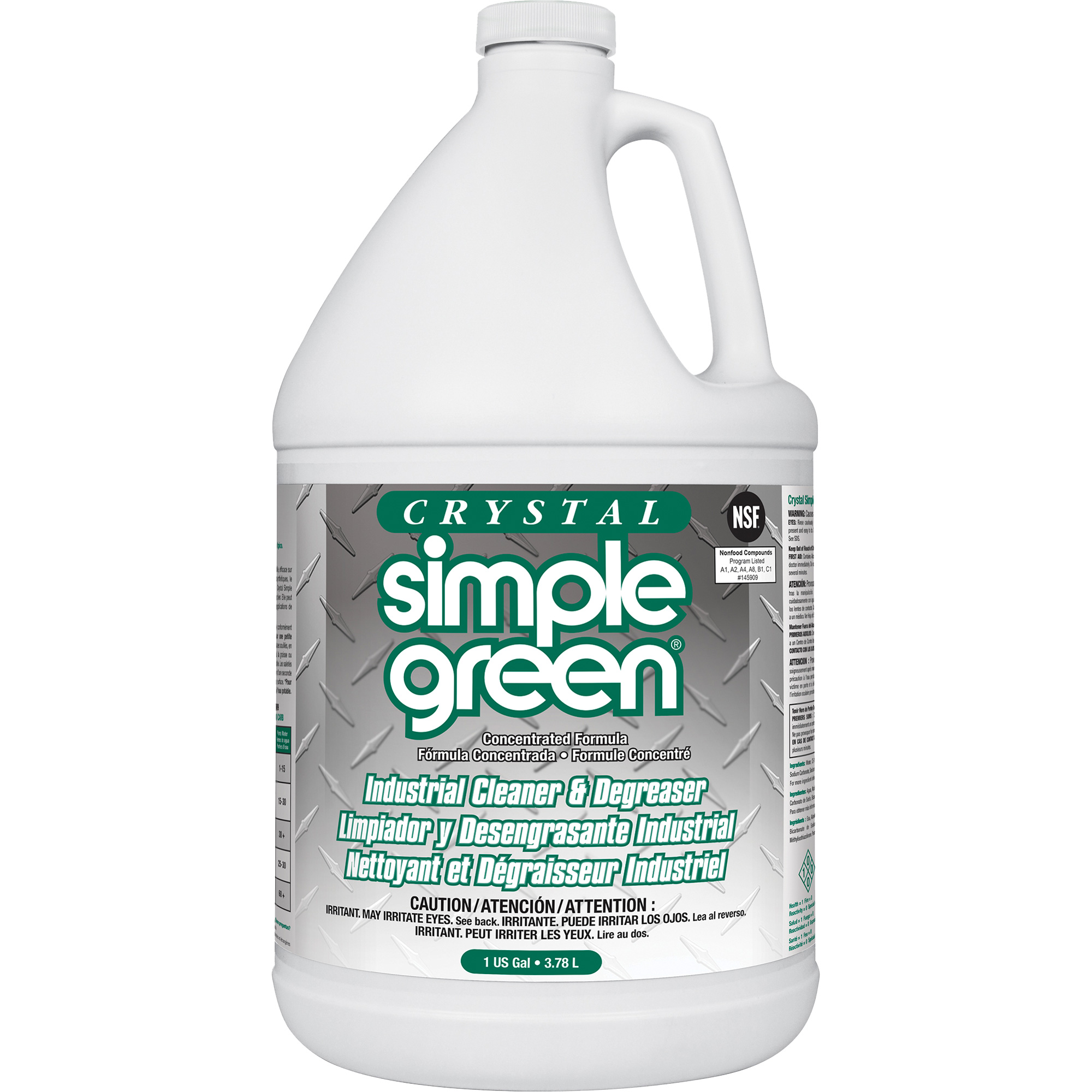 Nettoyant et dégraissant industriel Crystal Simple GreenMD , 1 gal., Cruche