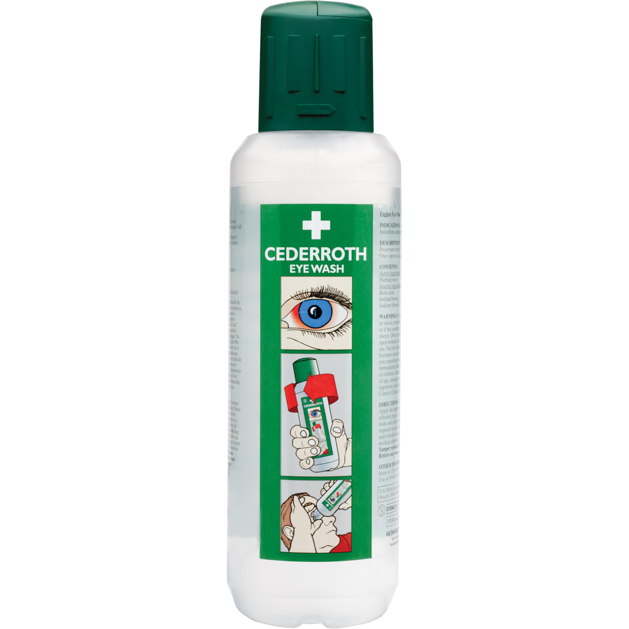 Solution ophtalmique Cederroth, Bouteille Plein, 500 ml