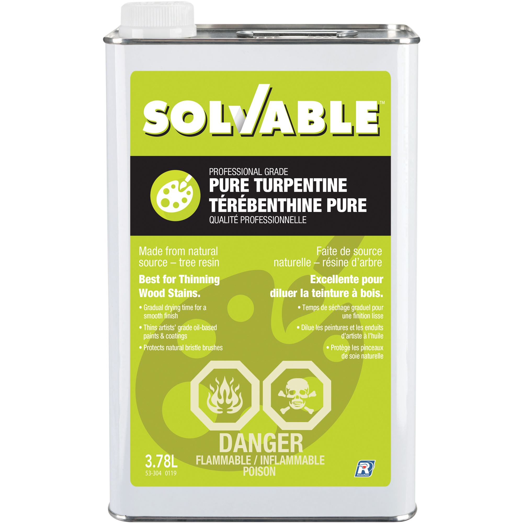 Térébenthine pure de calibre professionnel