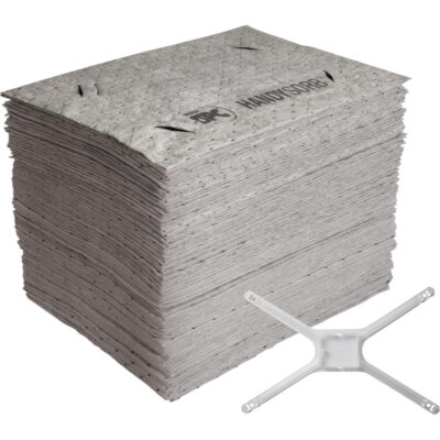Recharges de tampons de base HandySorbMC avec une adaptateur de vadrouille, Universel, 19" x 15", 0,5 gal. d'absorption