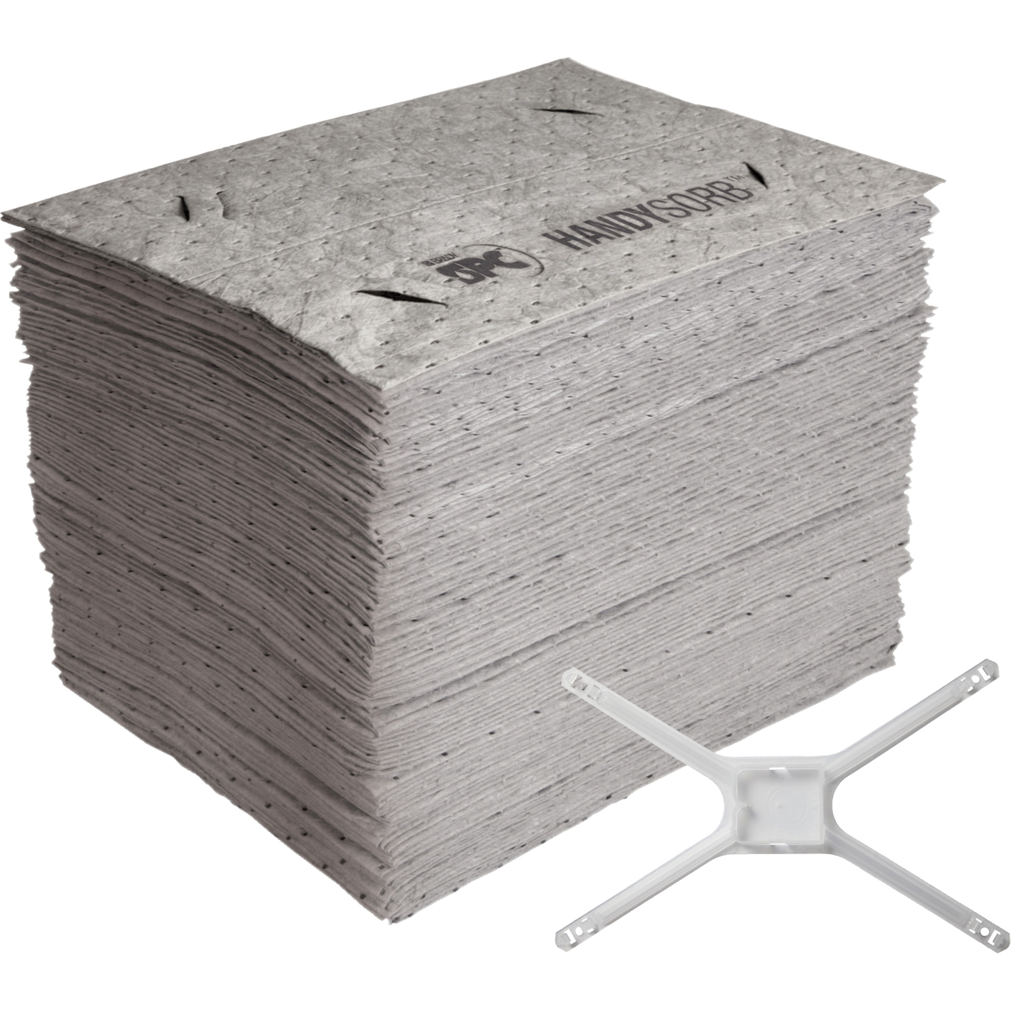 Recharges de tampons de base HandySorbMC avec une adaptateur de vadrouille, Universel, 19" x 15", 0,5 gal. d'absorption