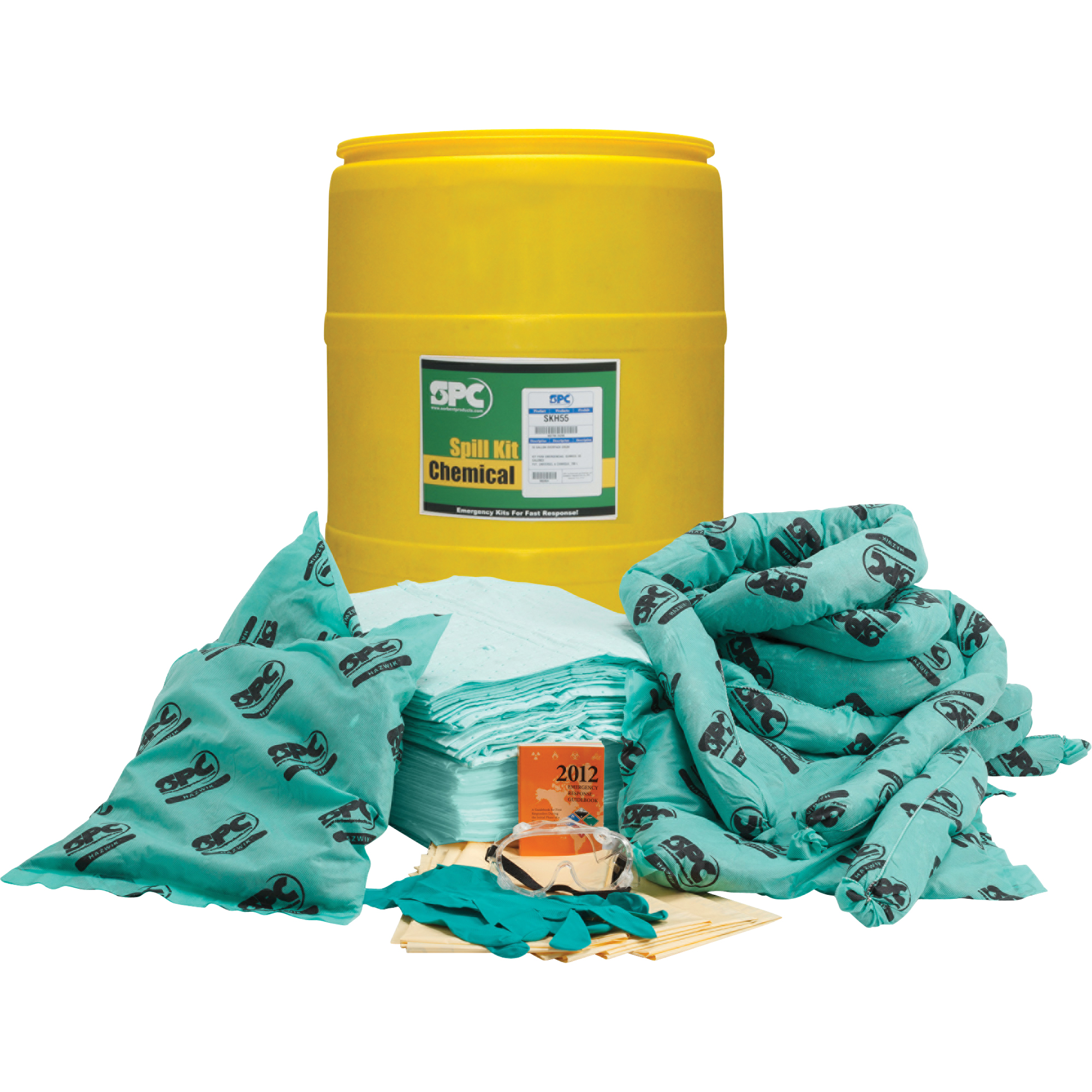 Trousse contre les déversements HazwikMD, Matières dangereuses, Baril, Absorbance de 38 gal. US