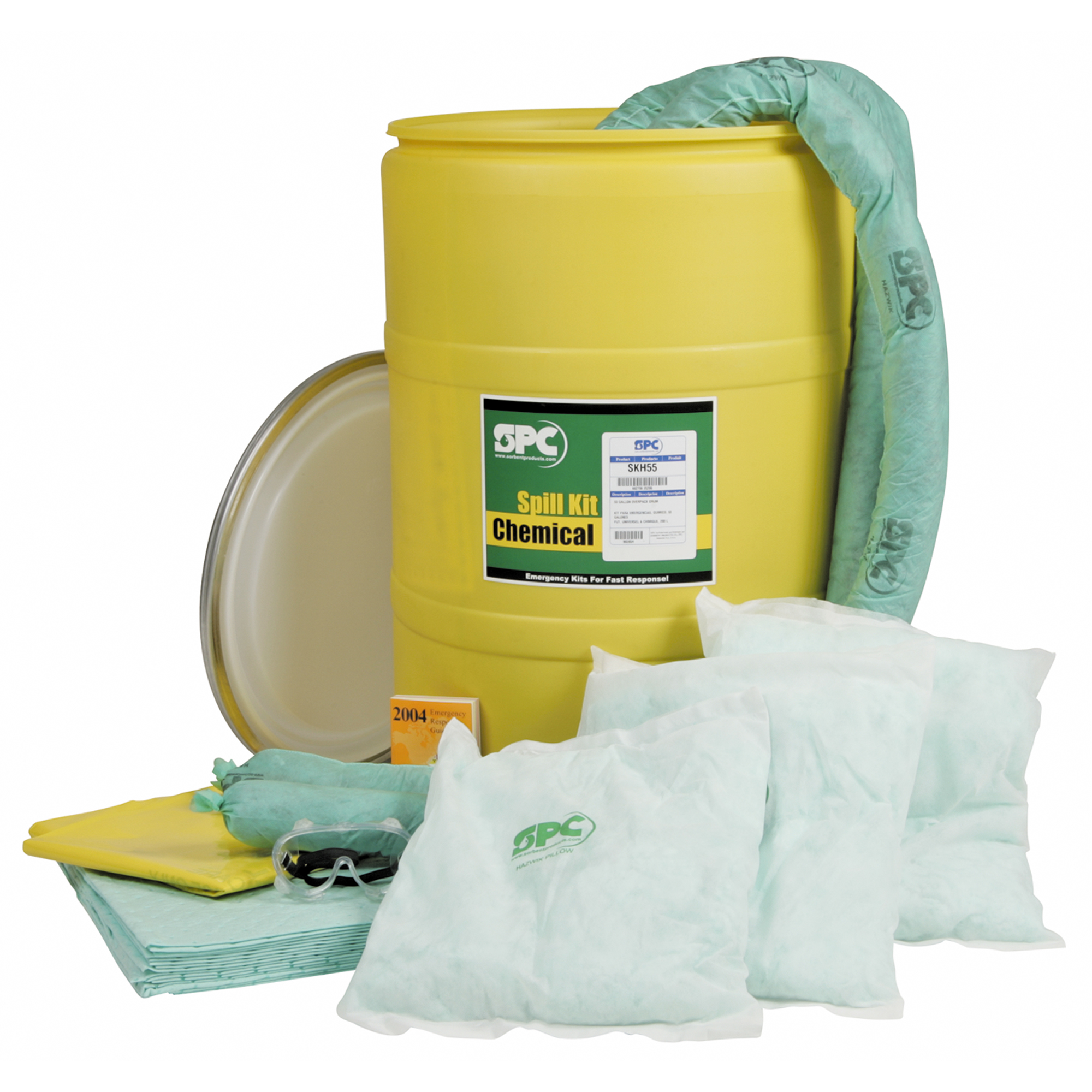 Trousse de lutte contre les déversements, Huile seulement, Sac, Absorbance de 39 gal. US