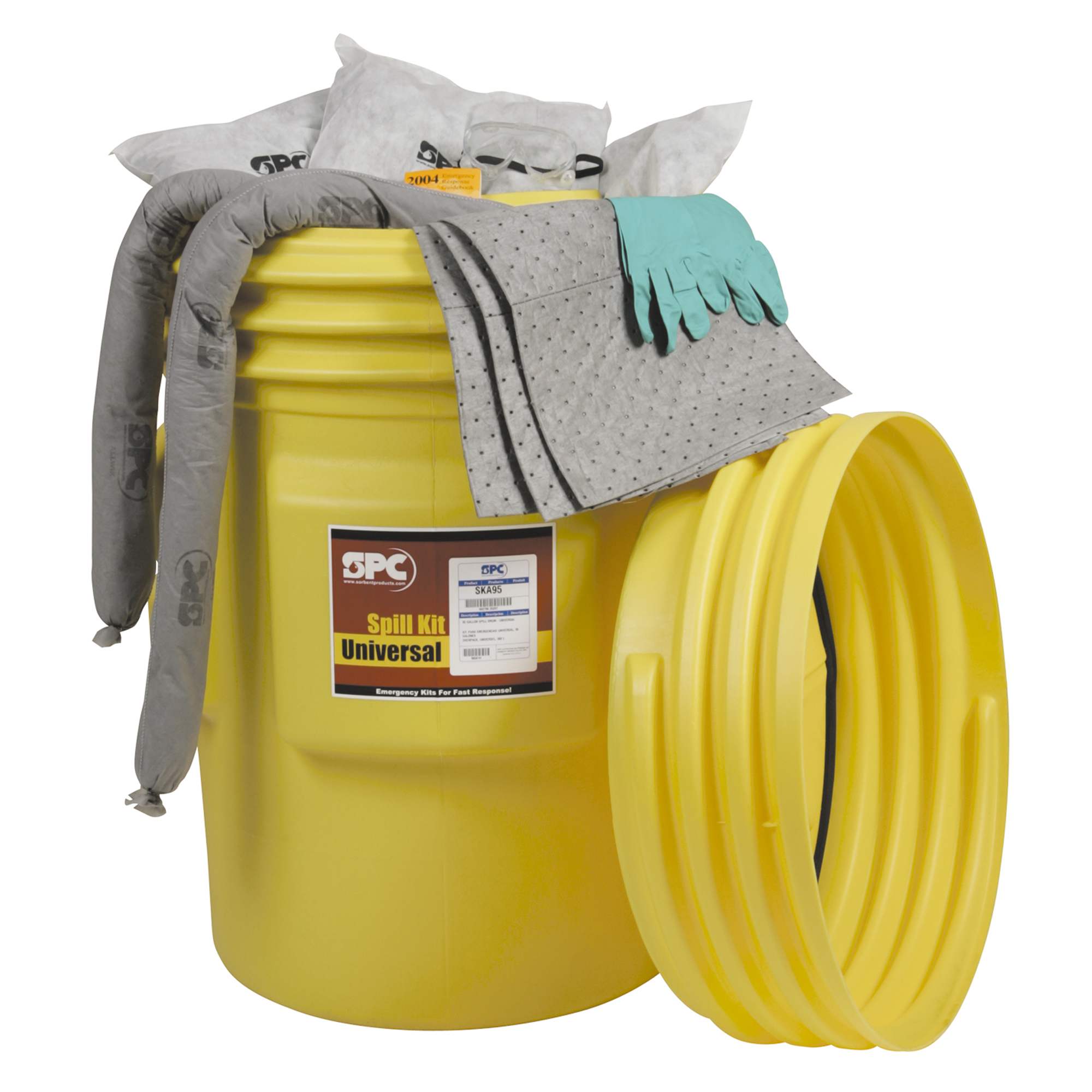 Trousse de lutte contre les déversements, Universel, Sac, Absorbance de 75 gal. US
