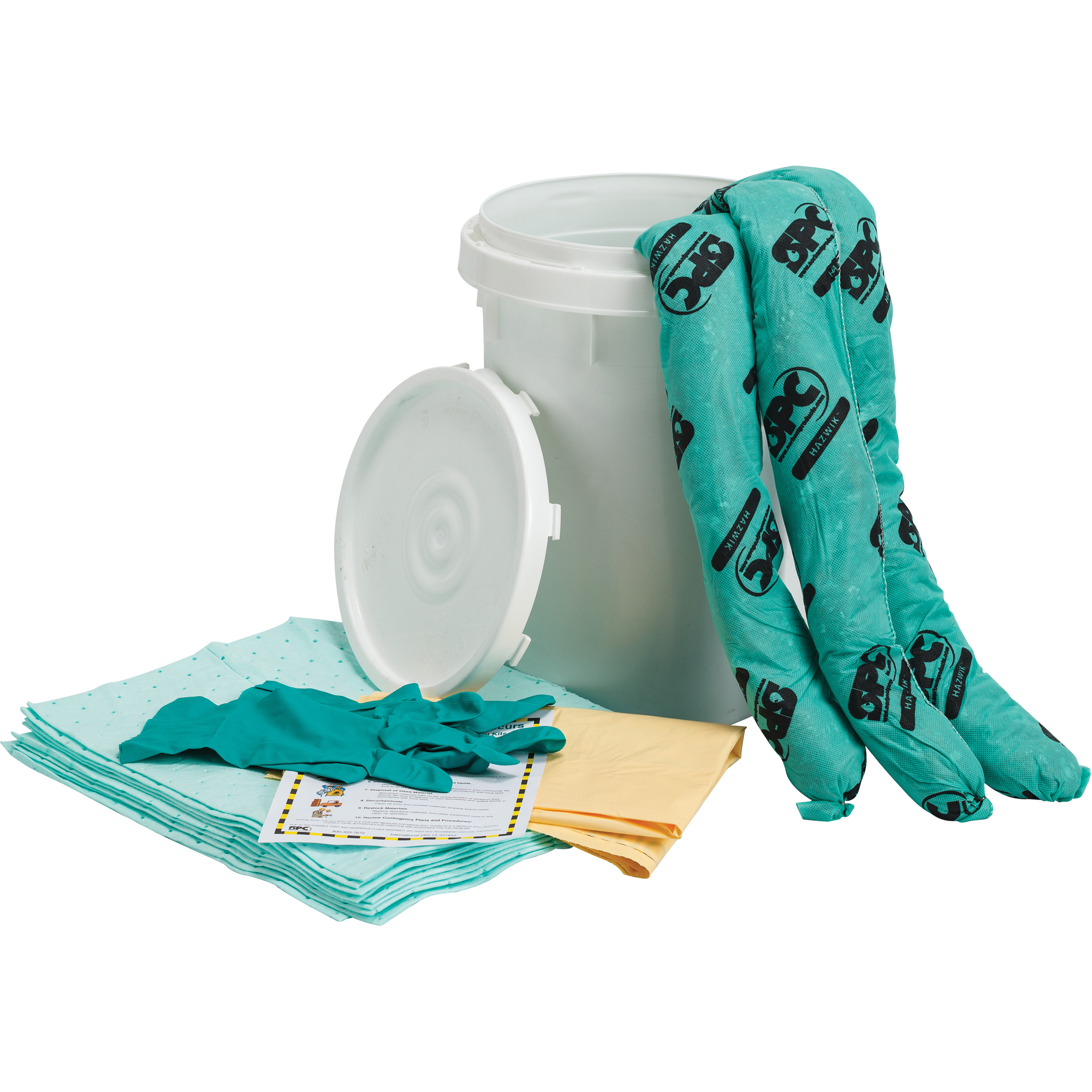 Trousse de lutte contre les déversements, Matières dangereuses, Seau, Absorbance de 10 gal. US