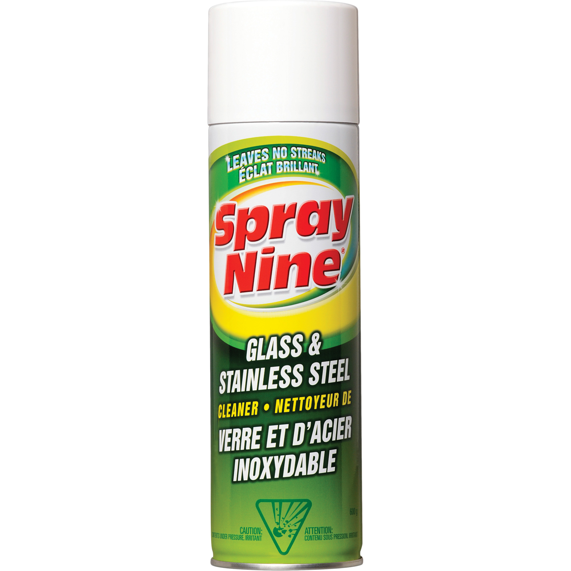 Nettoyant pour verre et acier inoxydable, 600 g, Canette aérosol