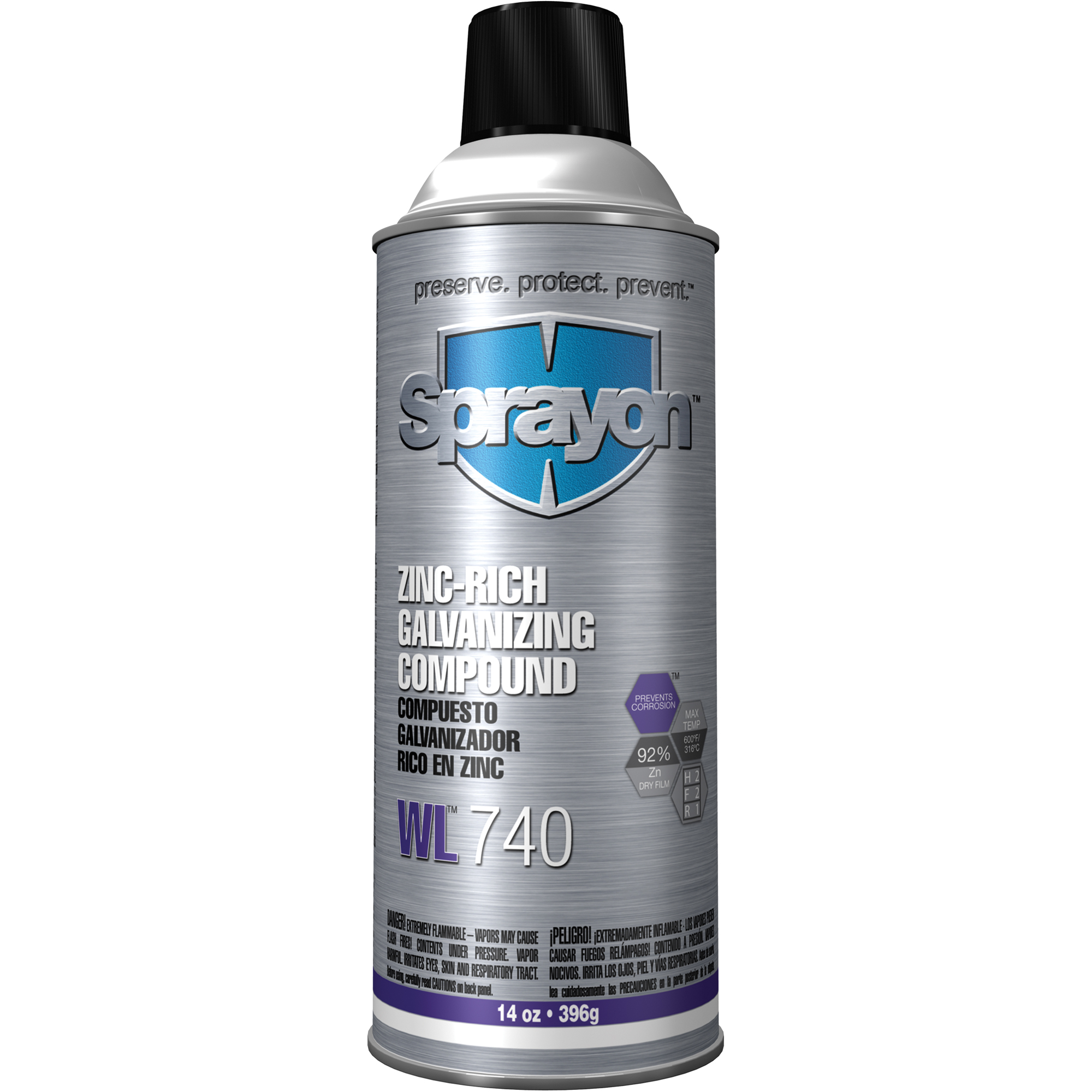 Composé de galvanisation à haute teneur en zinc WL740, Canette aérosol