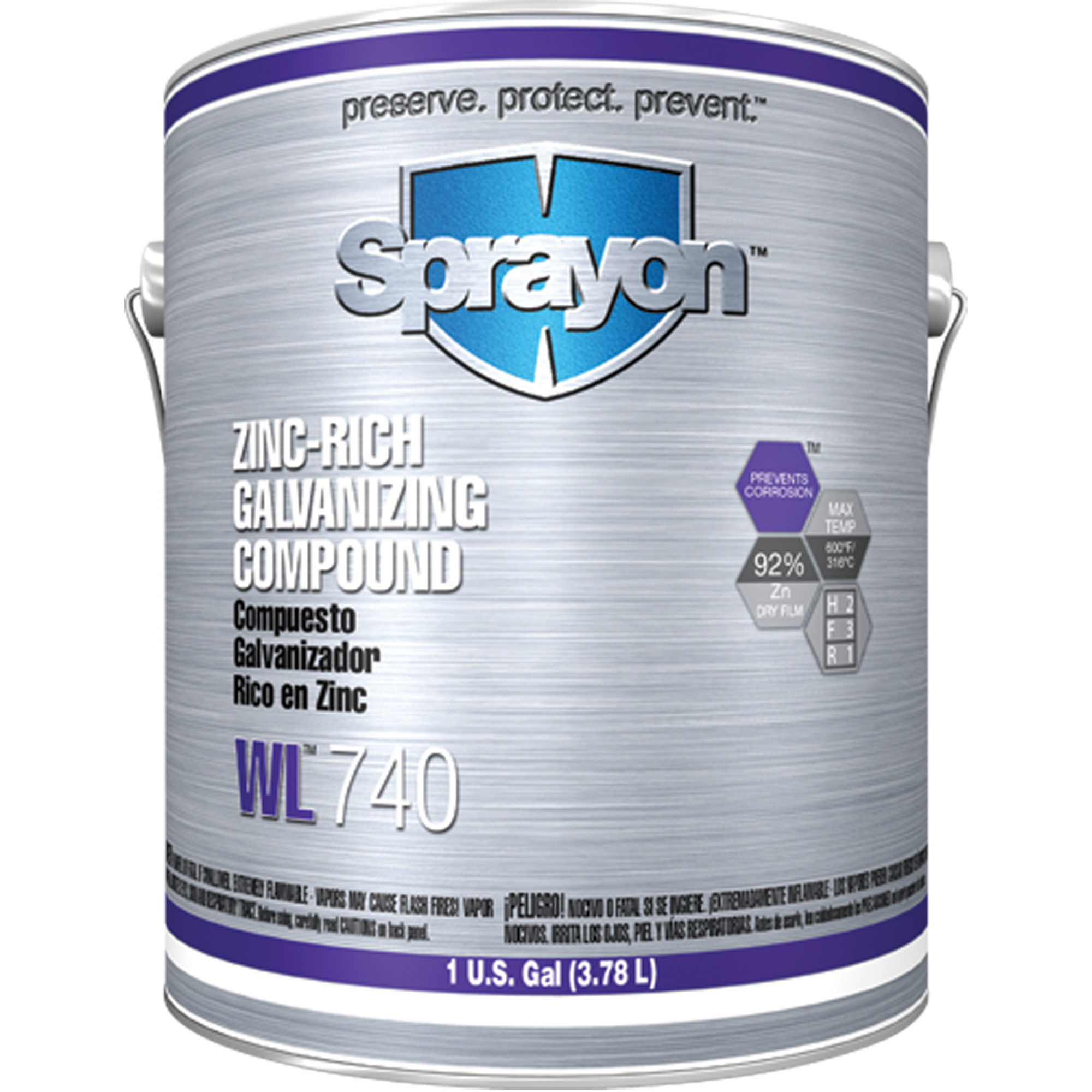 Composé de galvanisation à haute teneur en zinc WL740, Gallon