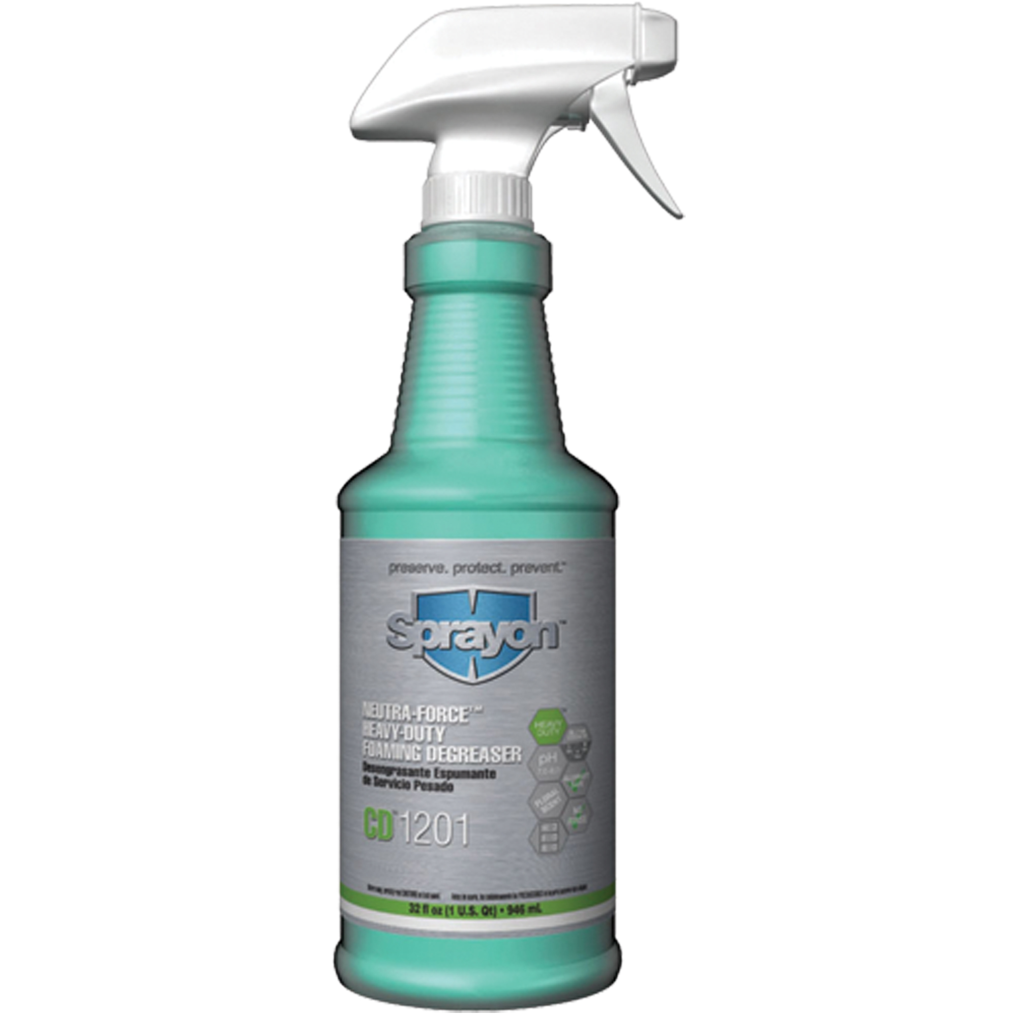 Dégraissant moussant ultrapuissant Neutra-ForceMC CD1201, Bouteille à gâchette