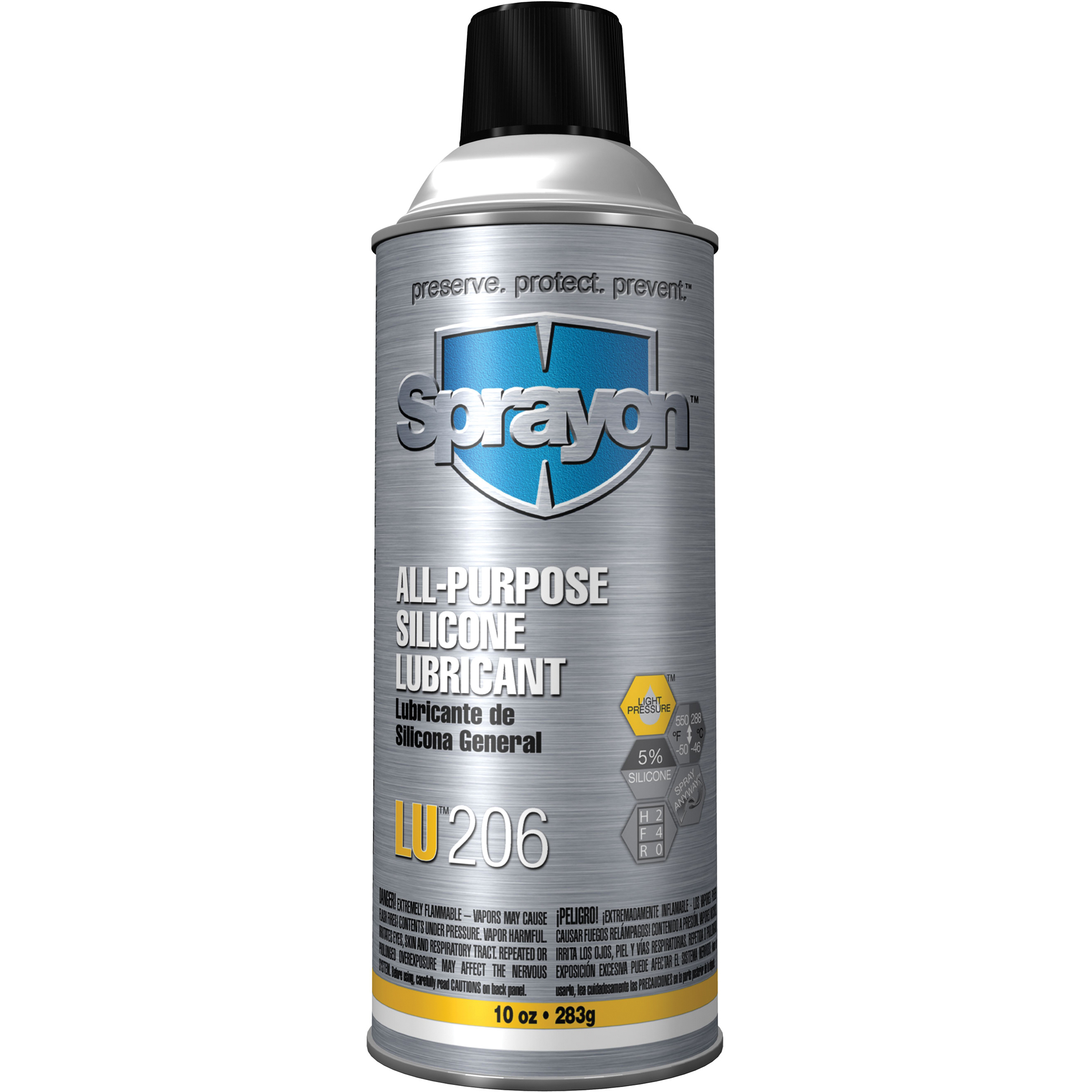 Lubrifiant à la silicone tout usage LU206, Canette aérosol