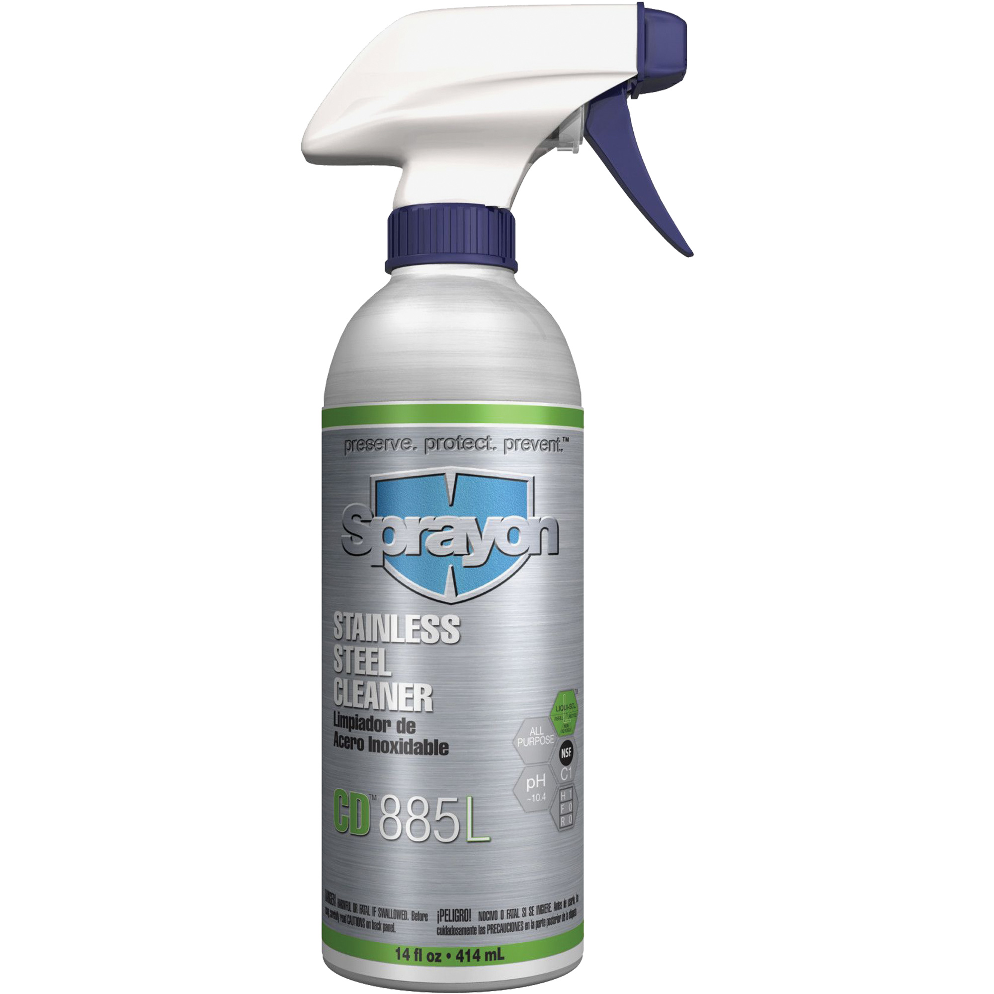 Nettoyant pour acier inoxydable CD885, 14 oz/414 ml, Bouteille à gâchette