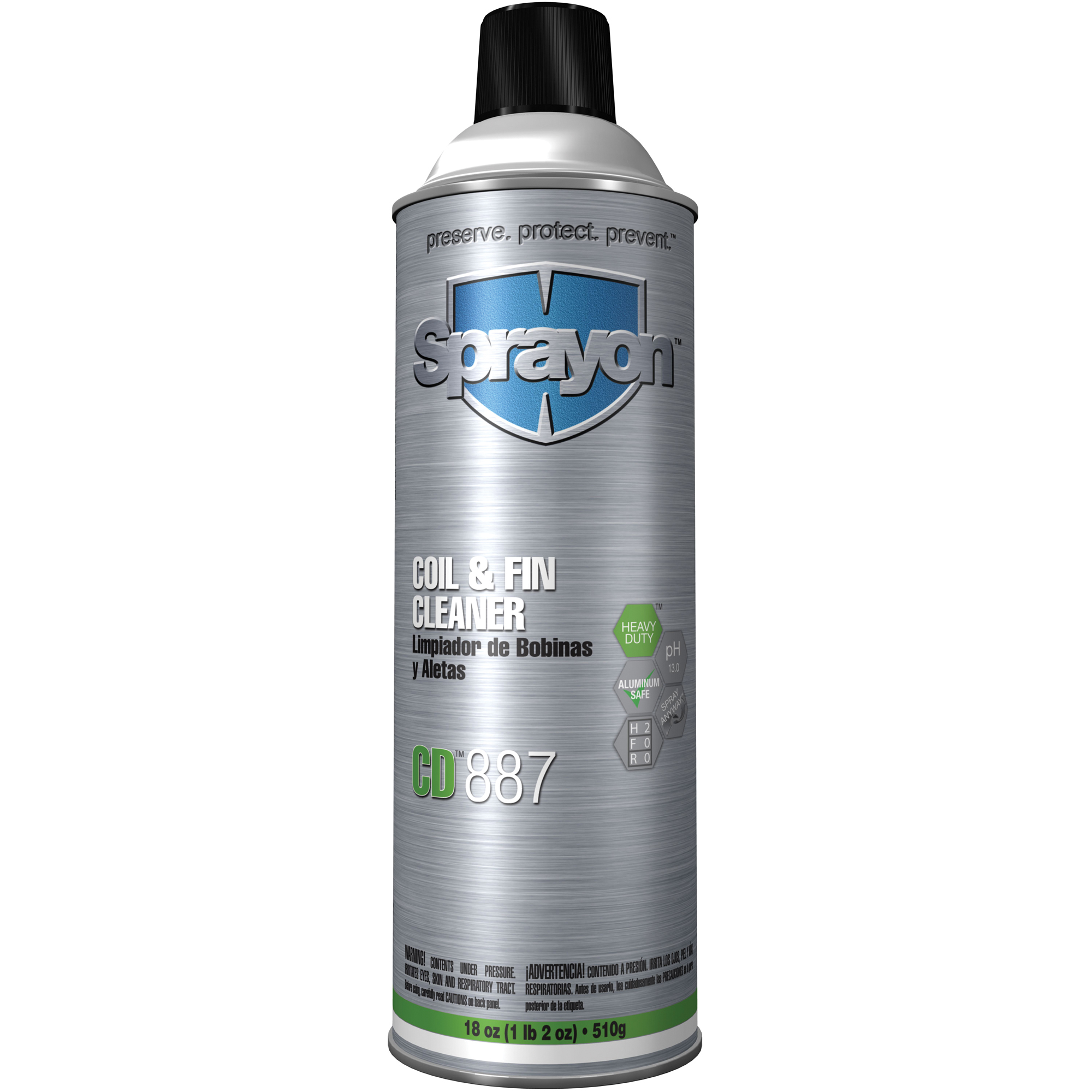 Nettoyant pour serpentins et ailettes CD887, 18 oz, Canette aérosol