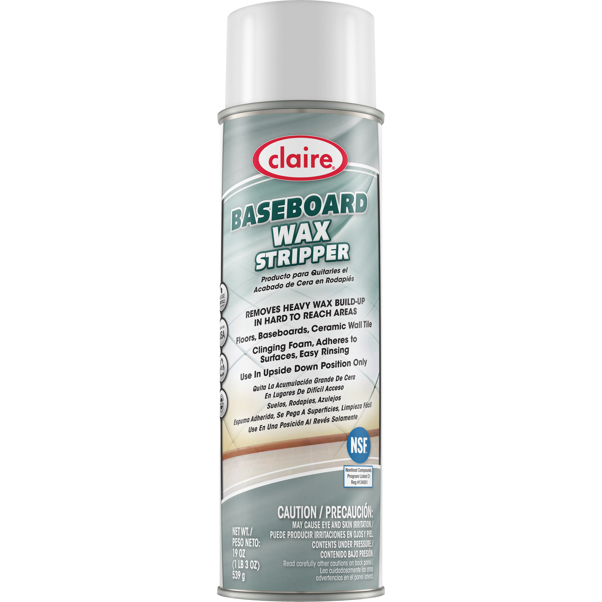 Décapant de cire et nettoyant pour plinthes, 19 oz., Canette