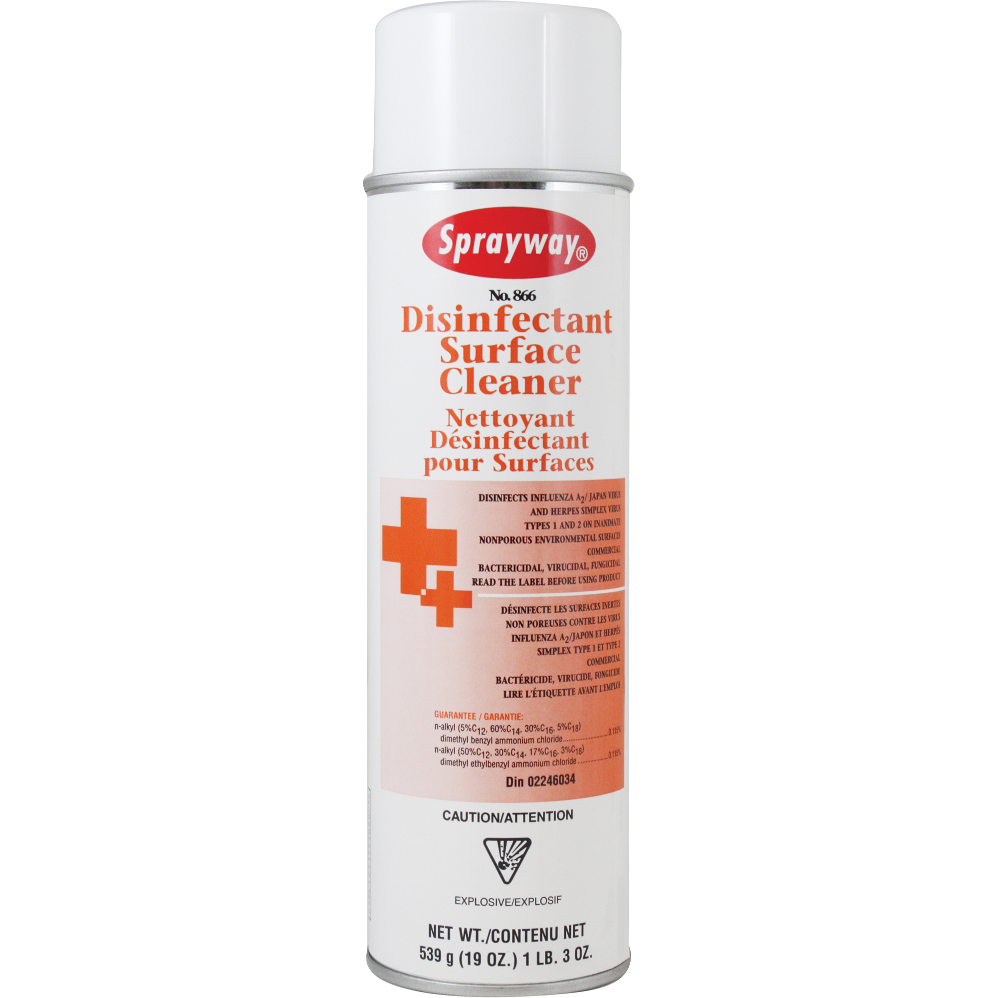 Désinfectant et nettoyant de surface, 19 oz liq., Canette aérosol