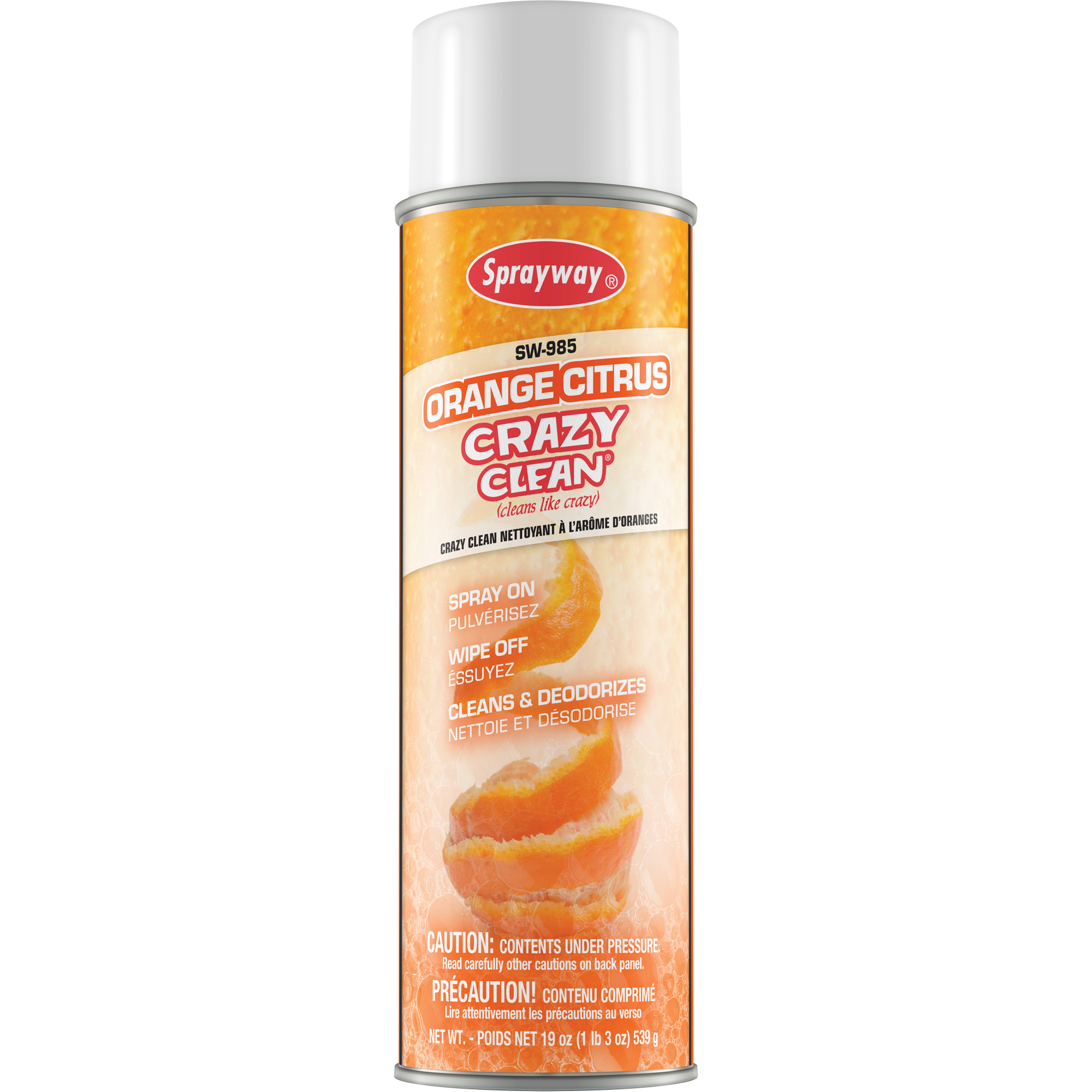 Nettoyant à l'arôme d'oranges Crazy Clean, 19 oz liq., Canette aérosol