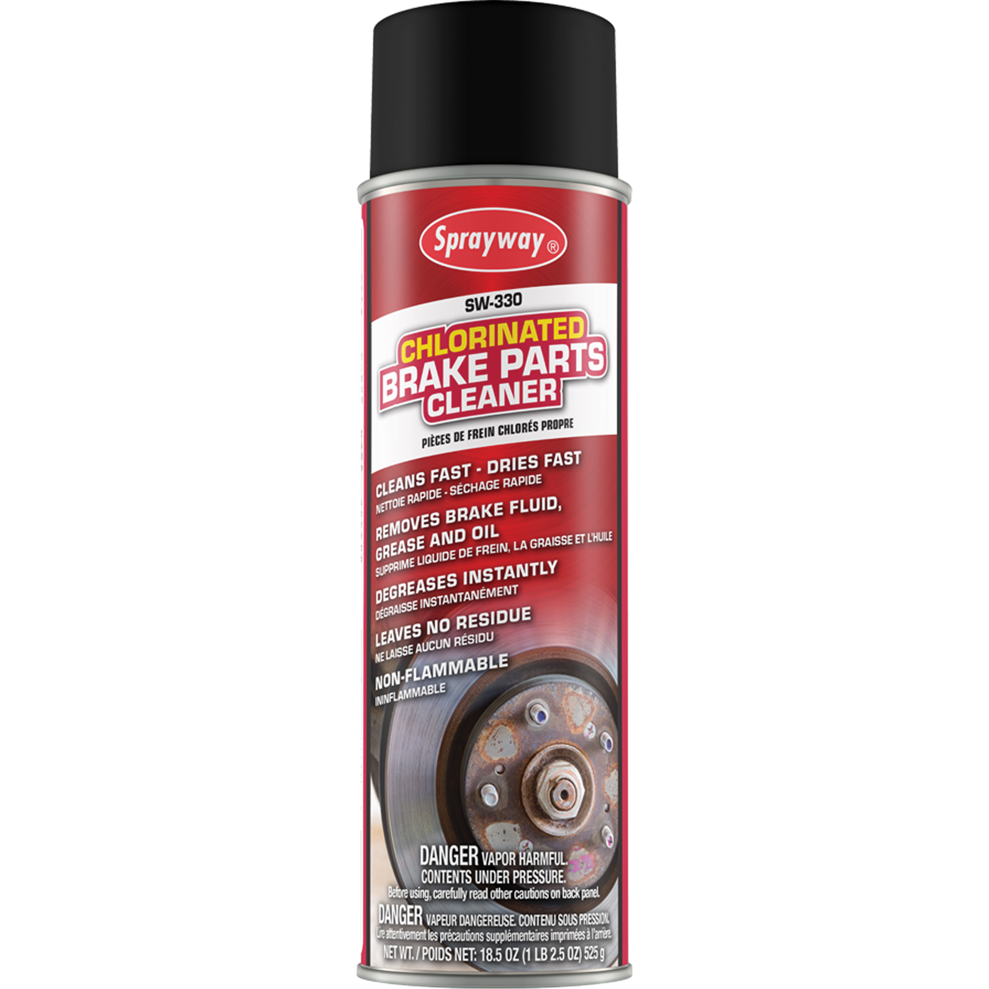 Nettoyant chloré pour pièces de freins, Canette aérosol