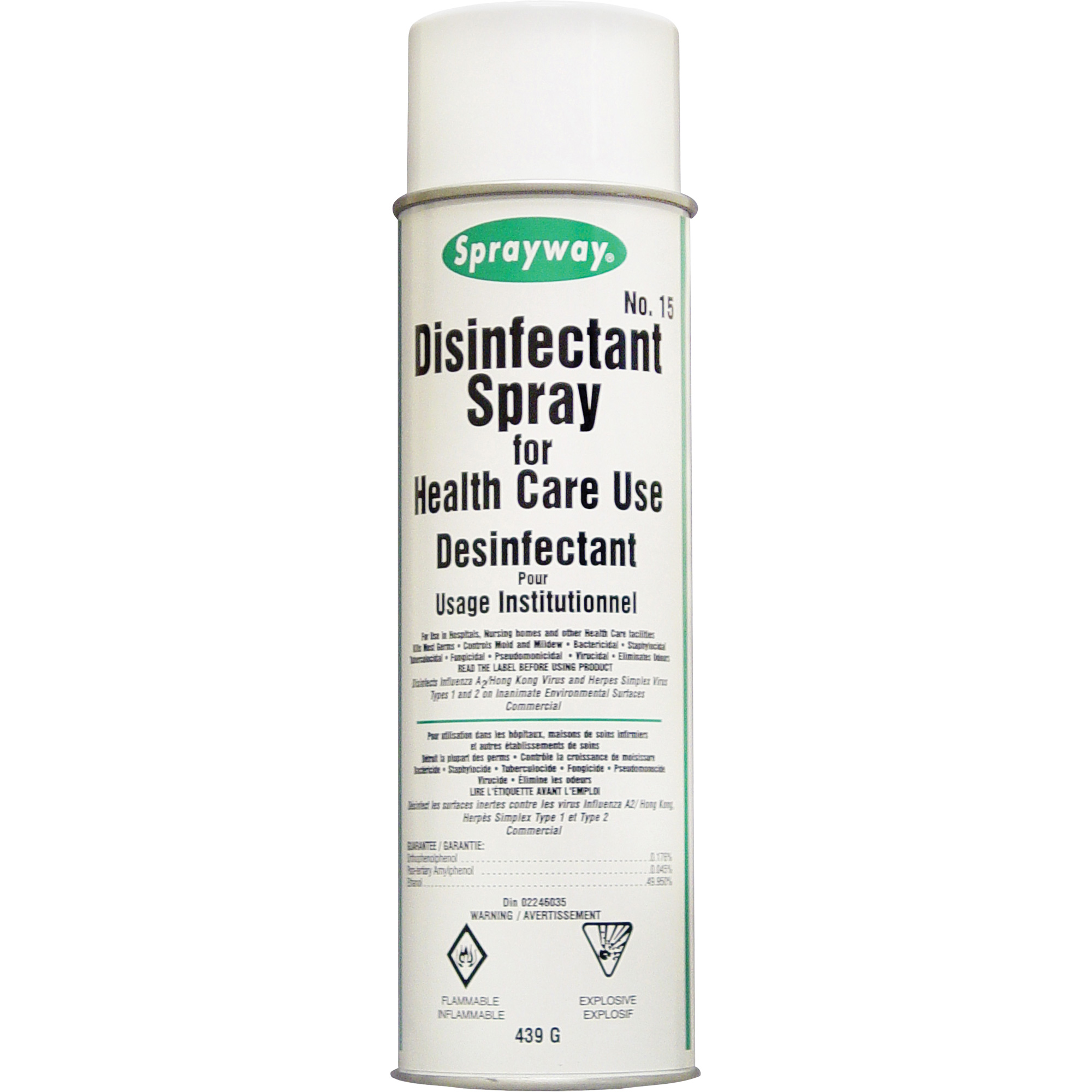 Produit désinfectant à vaporiser pour soins de santé, 20 oz, Canette aérosol